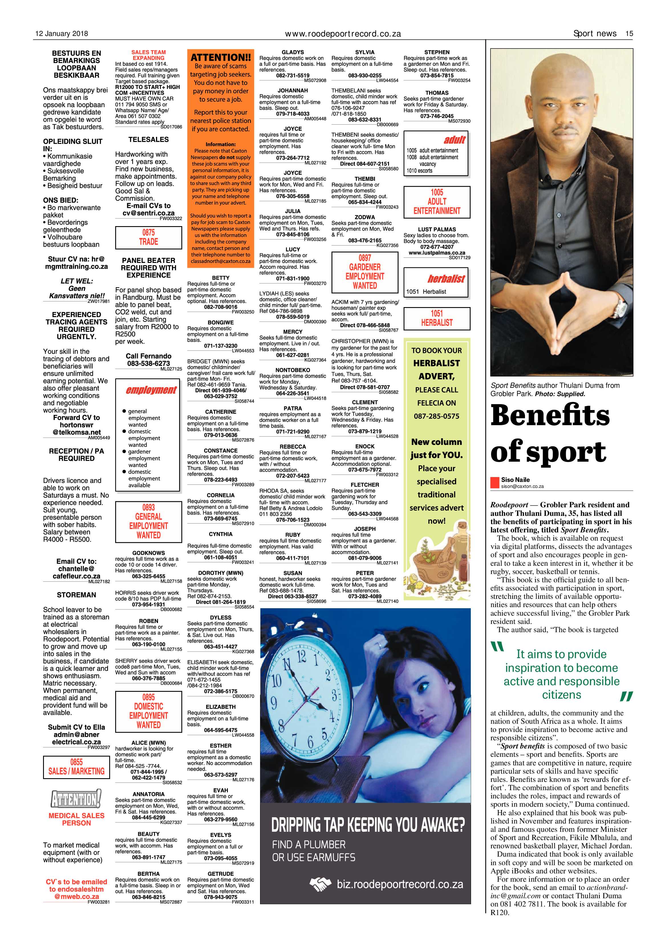 Roodepoort Record 12 January 2018 page 16