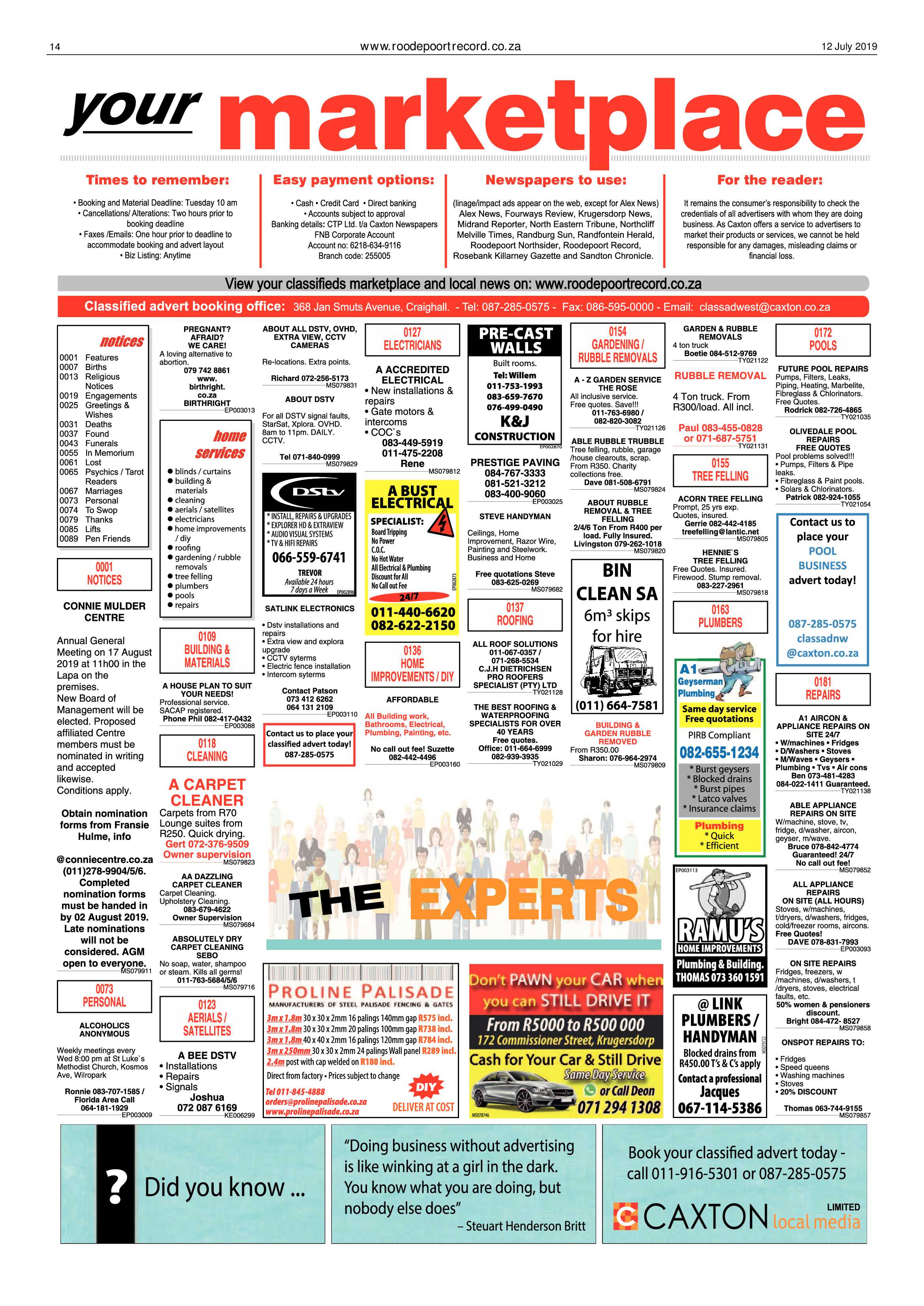 Roodepoort Record 12 July 2019 page 14