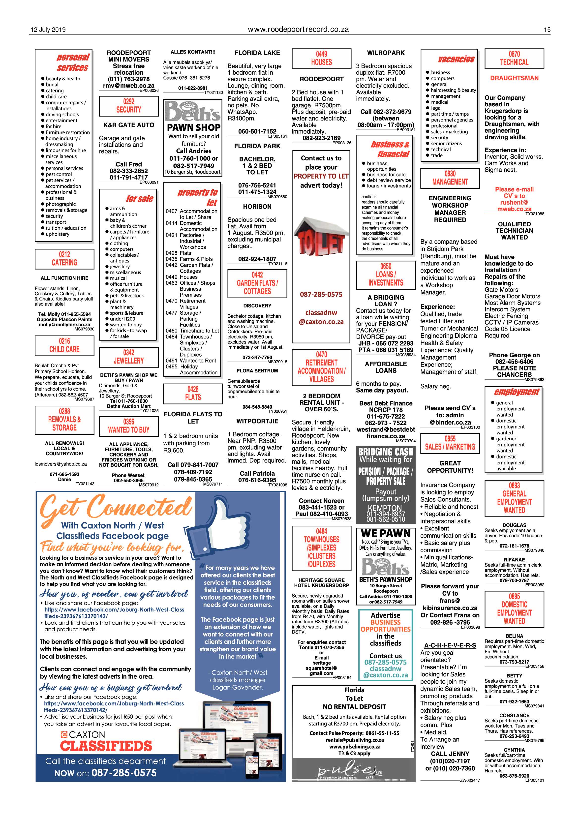 Roodepoort Record 12 July 2019 page 15