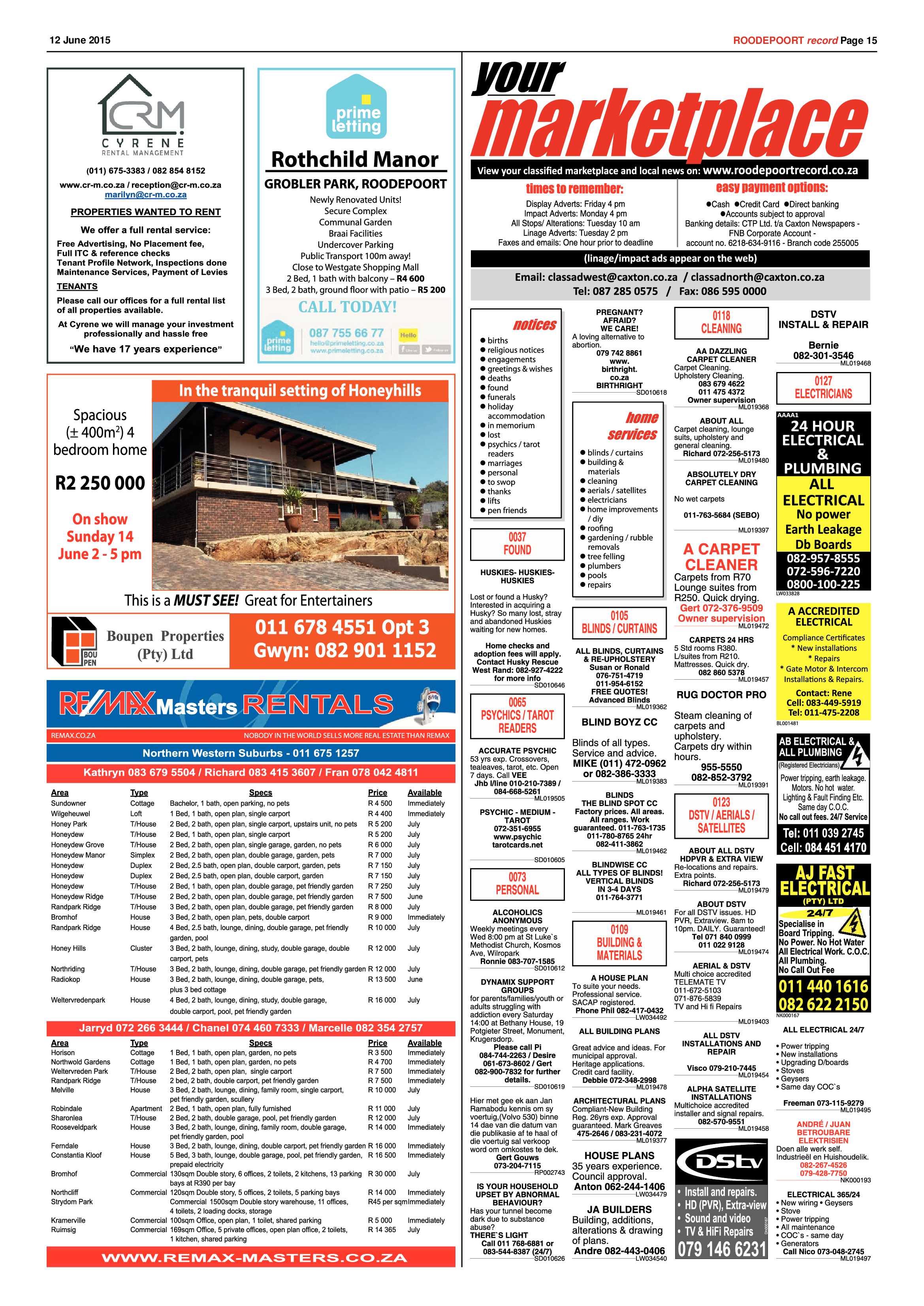 Roodepoort Record 12 June 2015 page 19