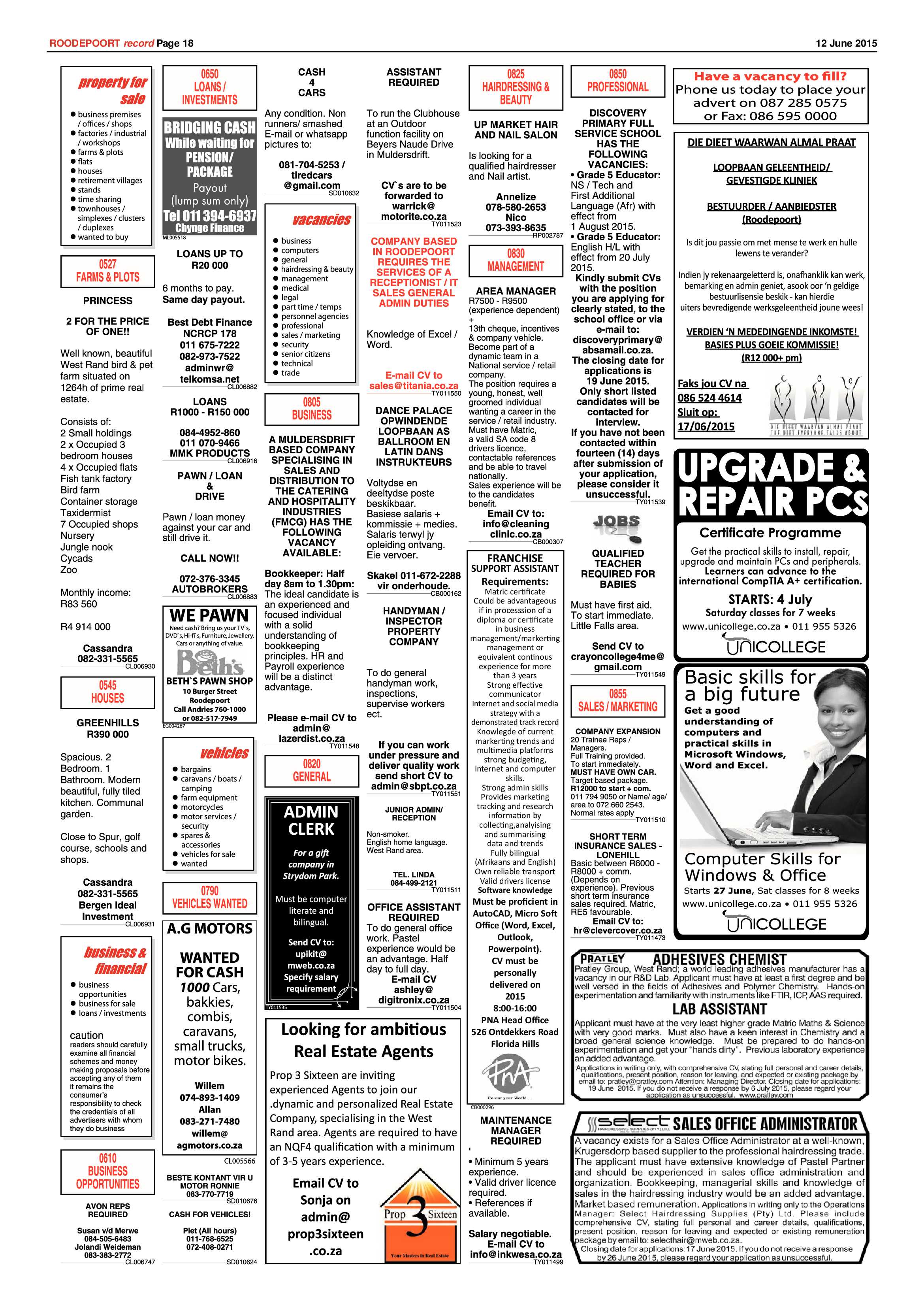 Roodepoort Record 12 June 2015 page 22