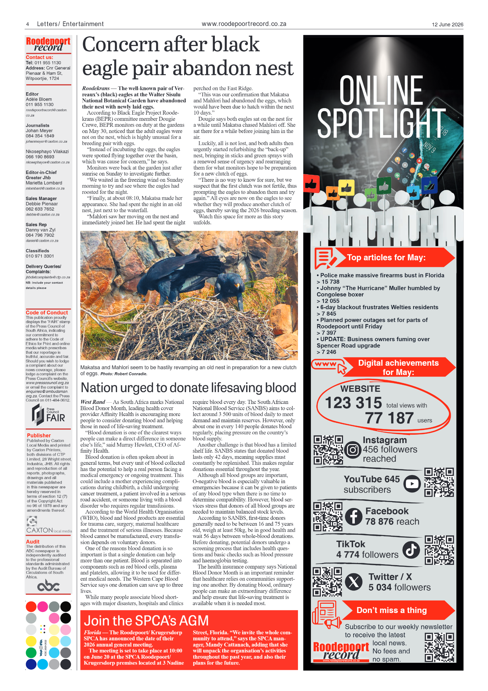 Roodepoort Record 12 June 2026 page 4
