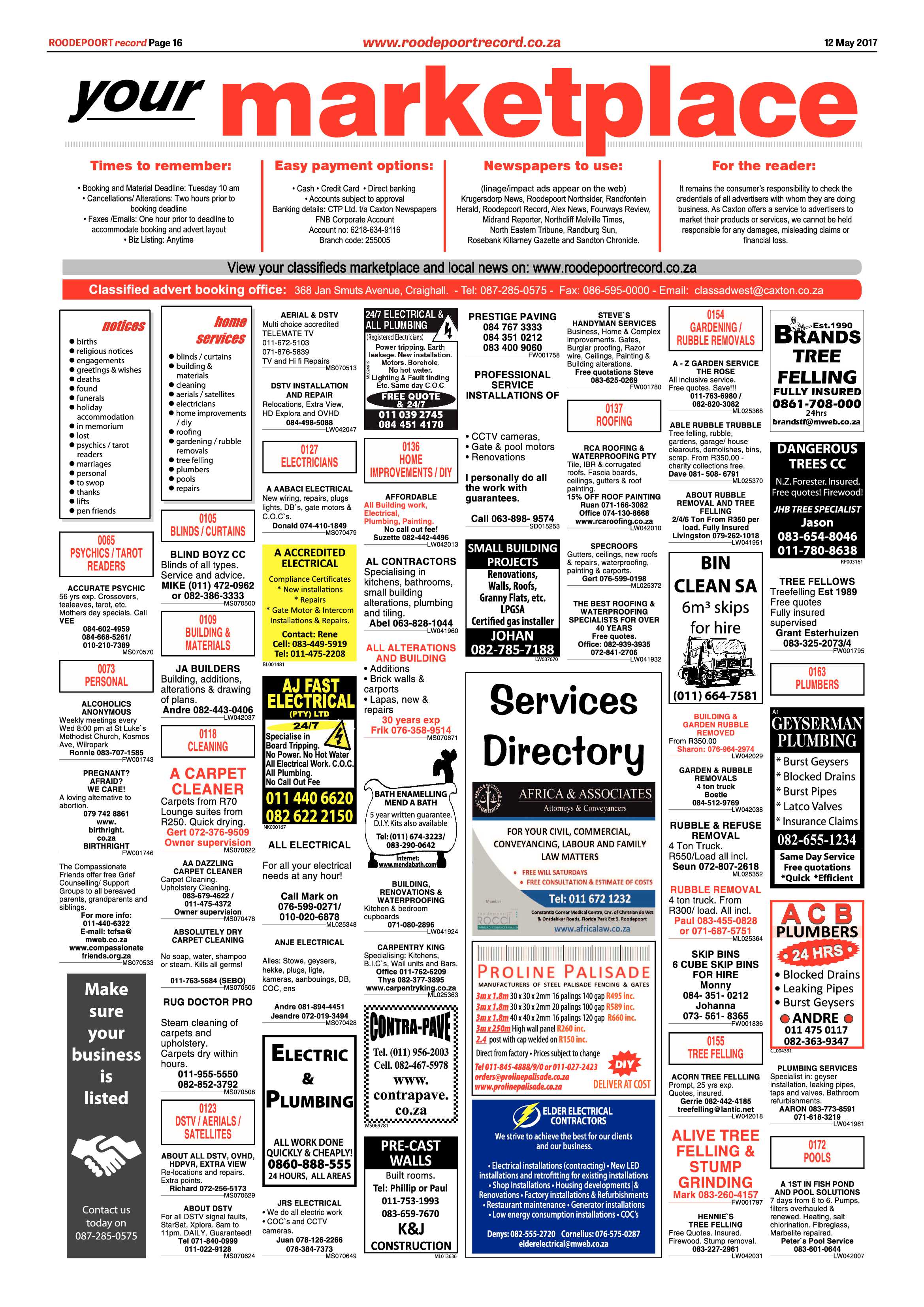 Roodepoort Record 12 May 2017 page 16