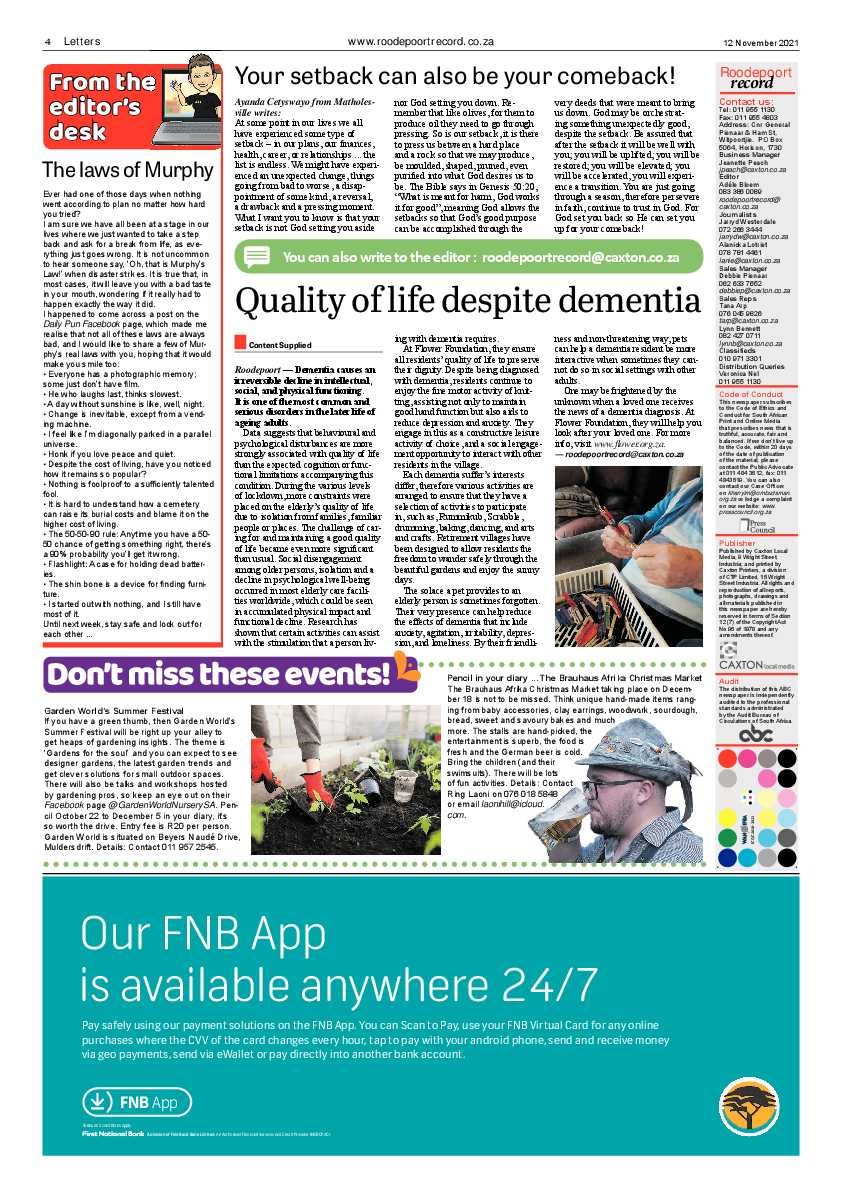 Roodepoort Record 12 November 2021 page 4