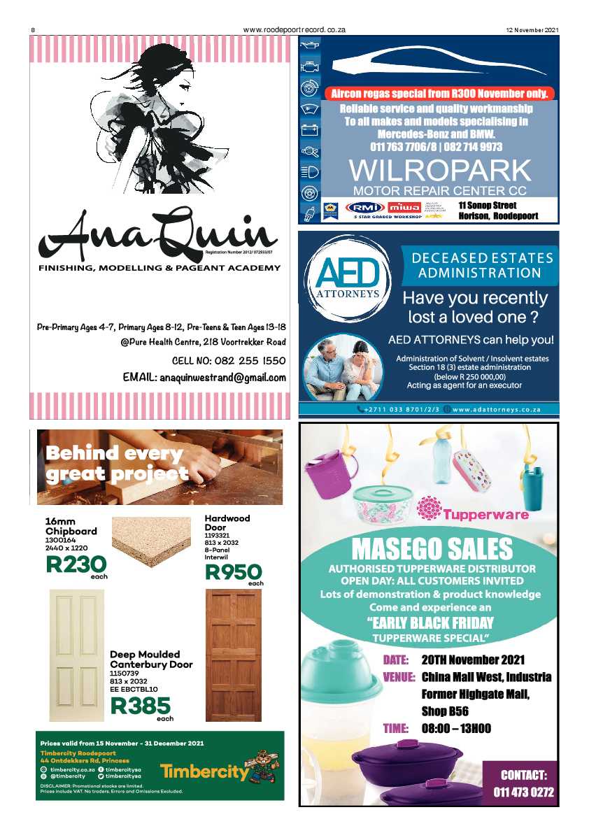 Roodepoort Record 12 November 2021 page 8