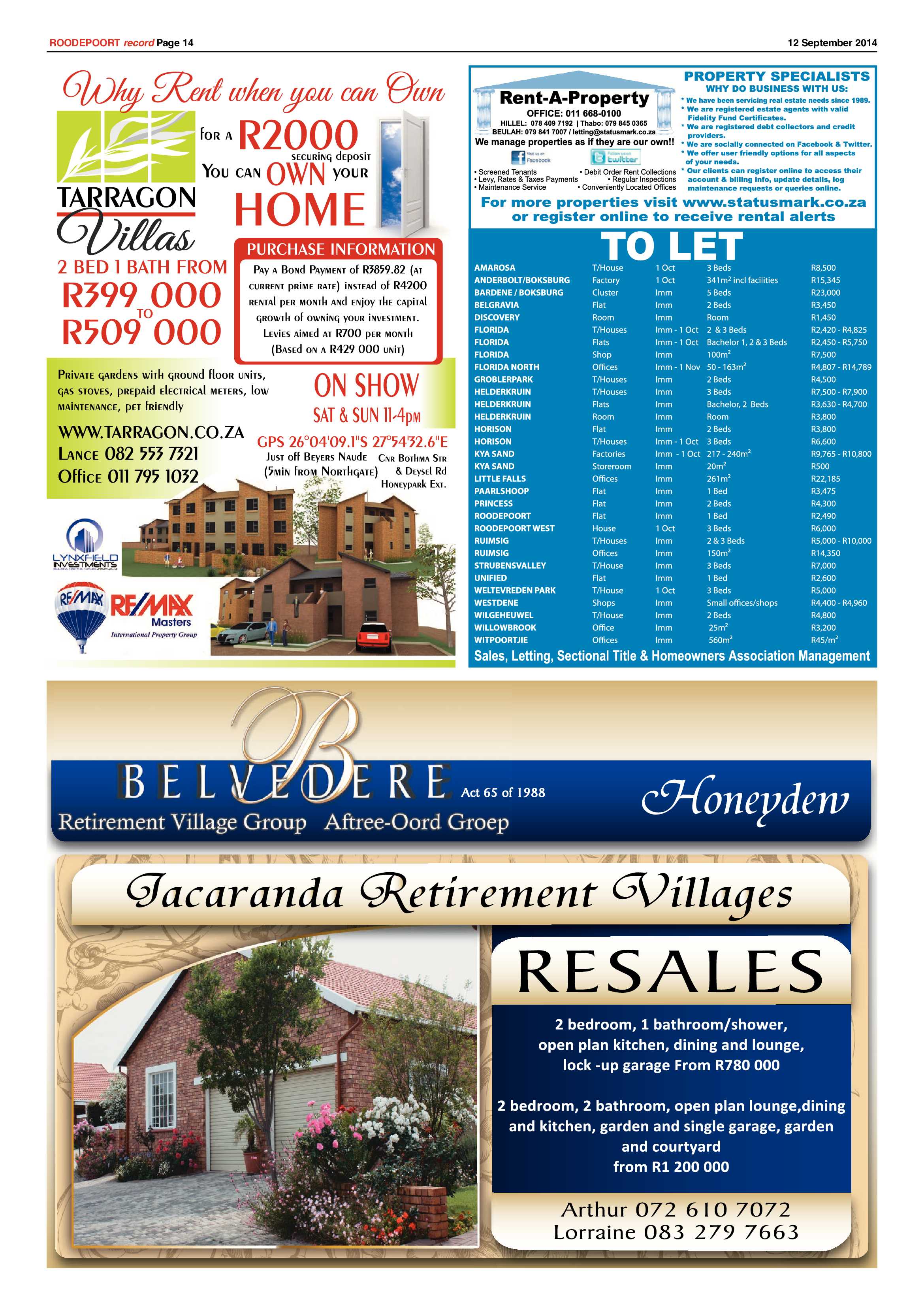Roodepoort Record 12 September 2014 page 14