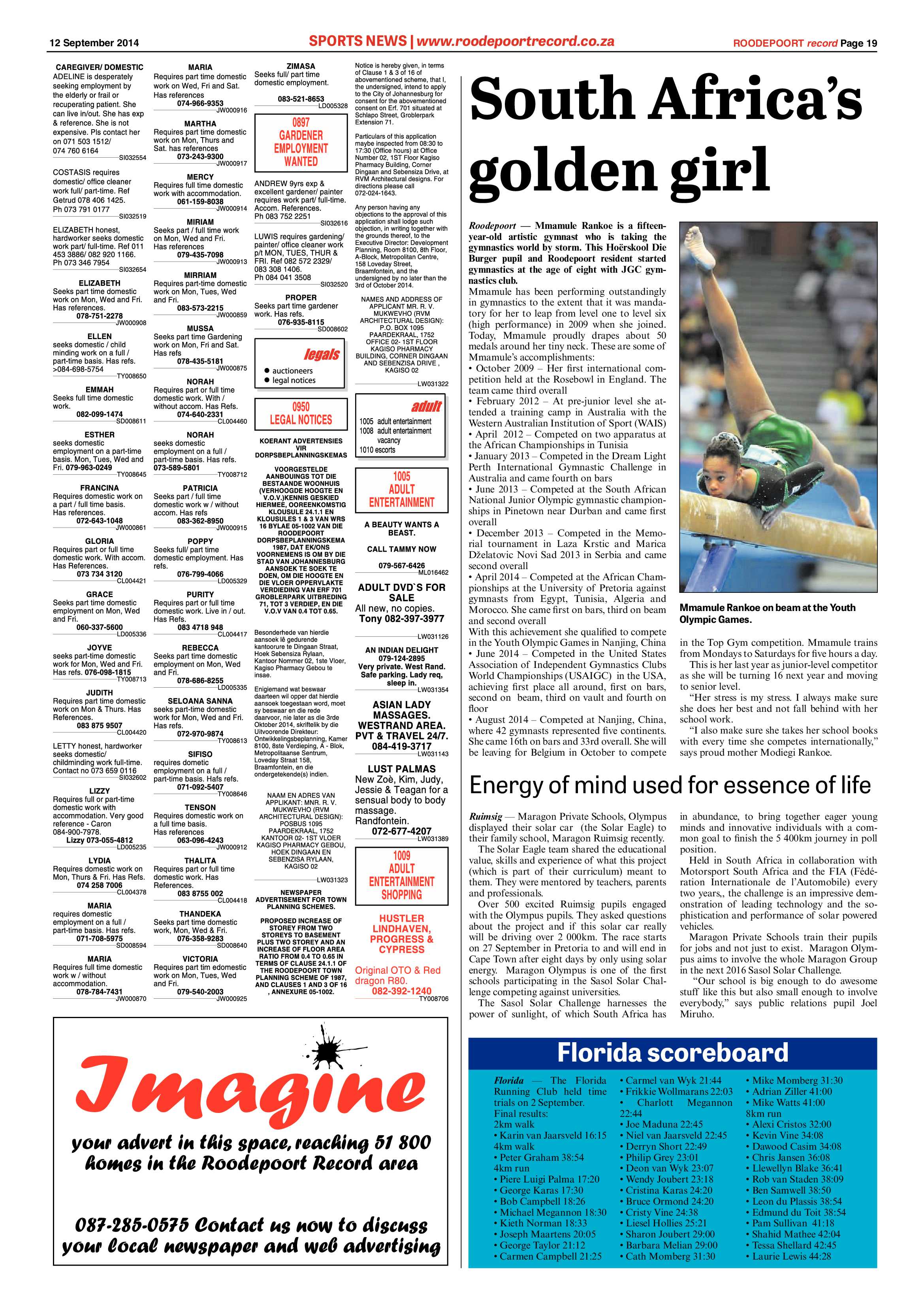 Roodepoort Record 12 September 2014 page 19