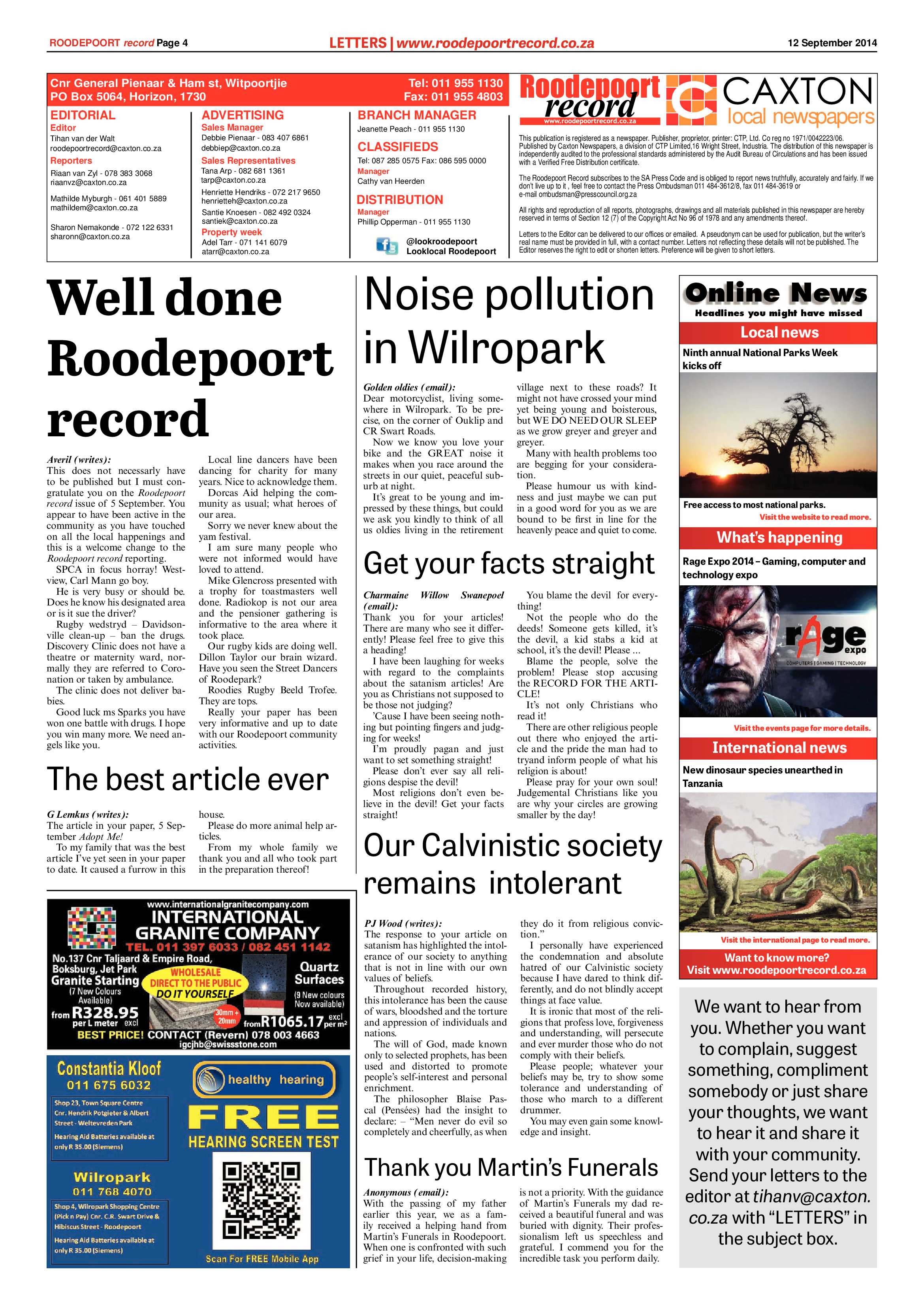 Roodepoort Record 12 September 2014 page 4