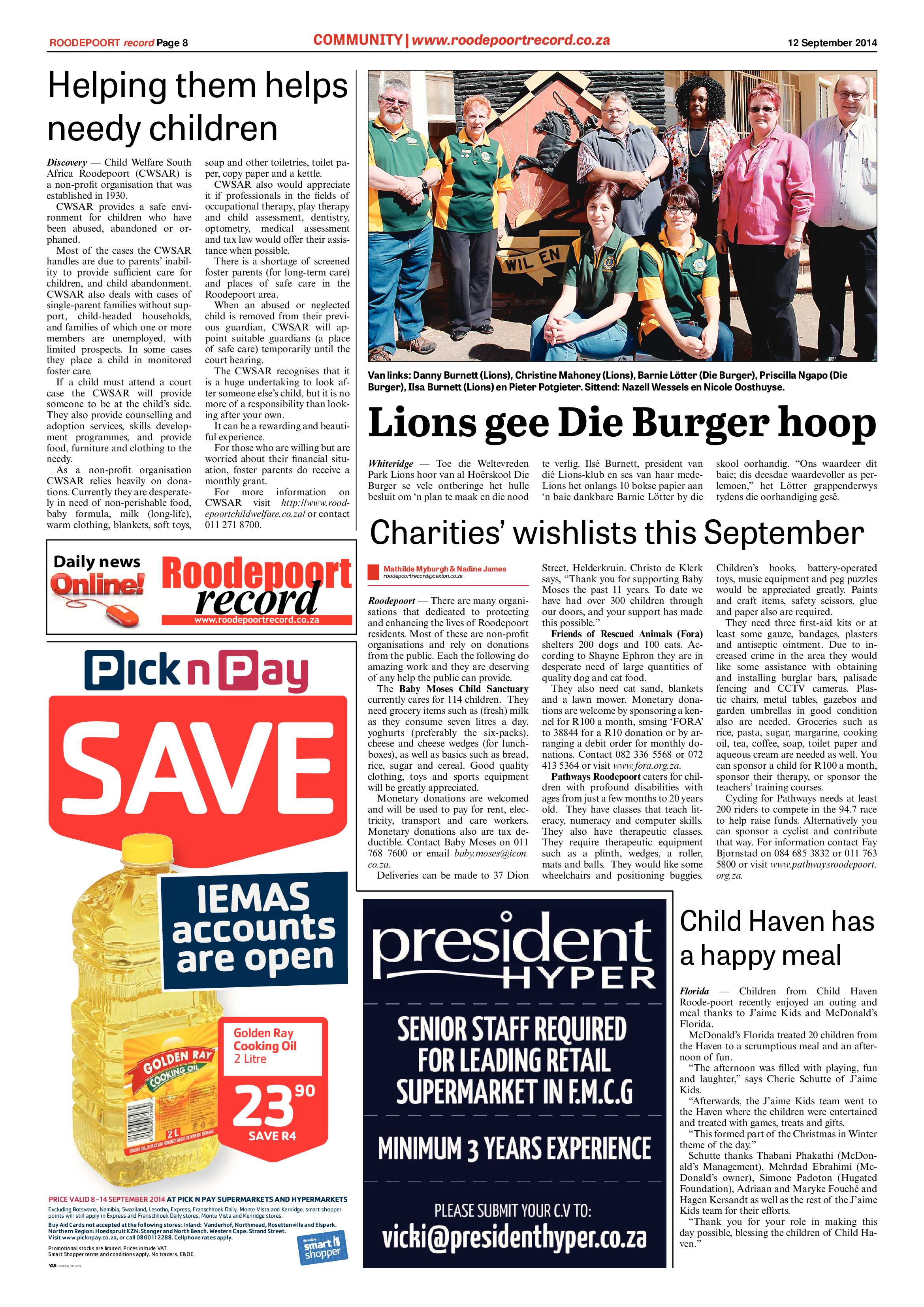 Roodepoort Record 12 September 2014 page 8