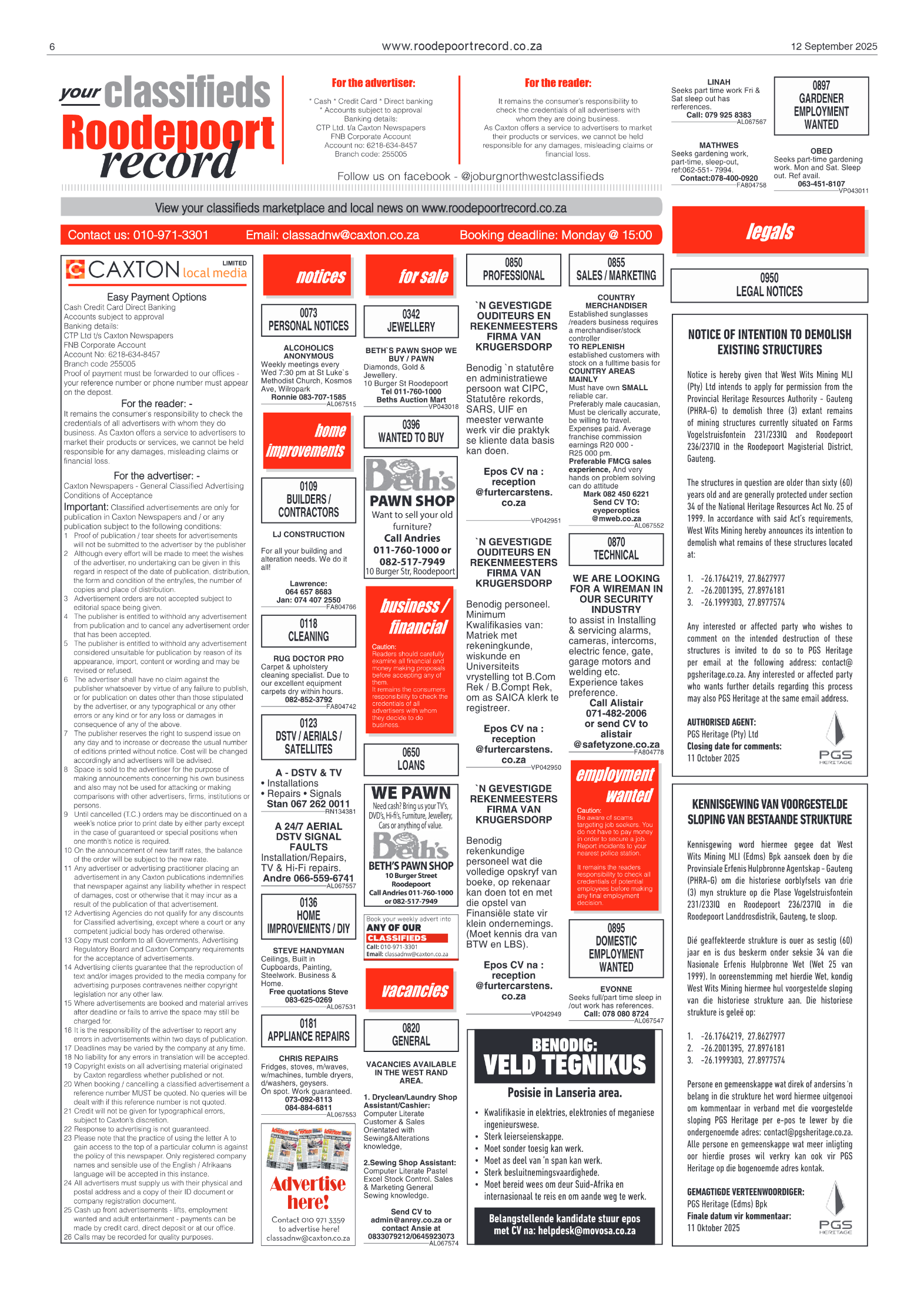 Roodepoort Record 12 September 2025 page 6