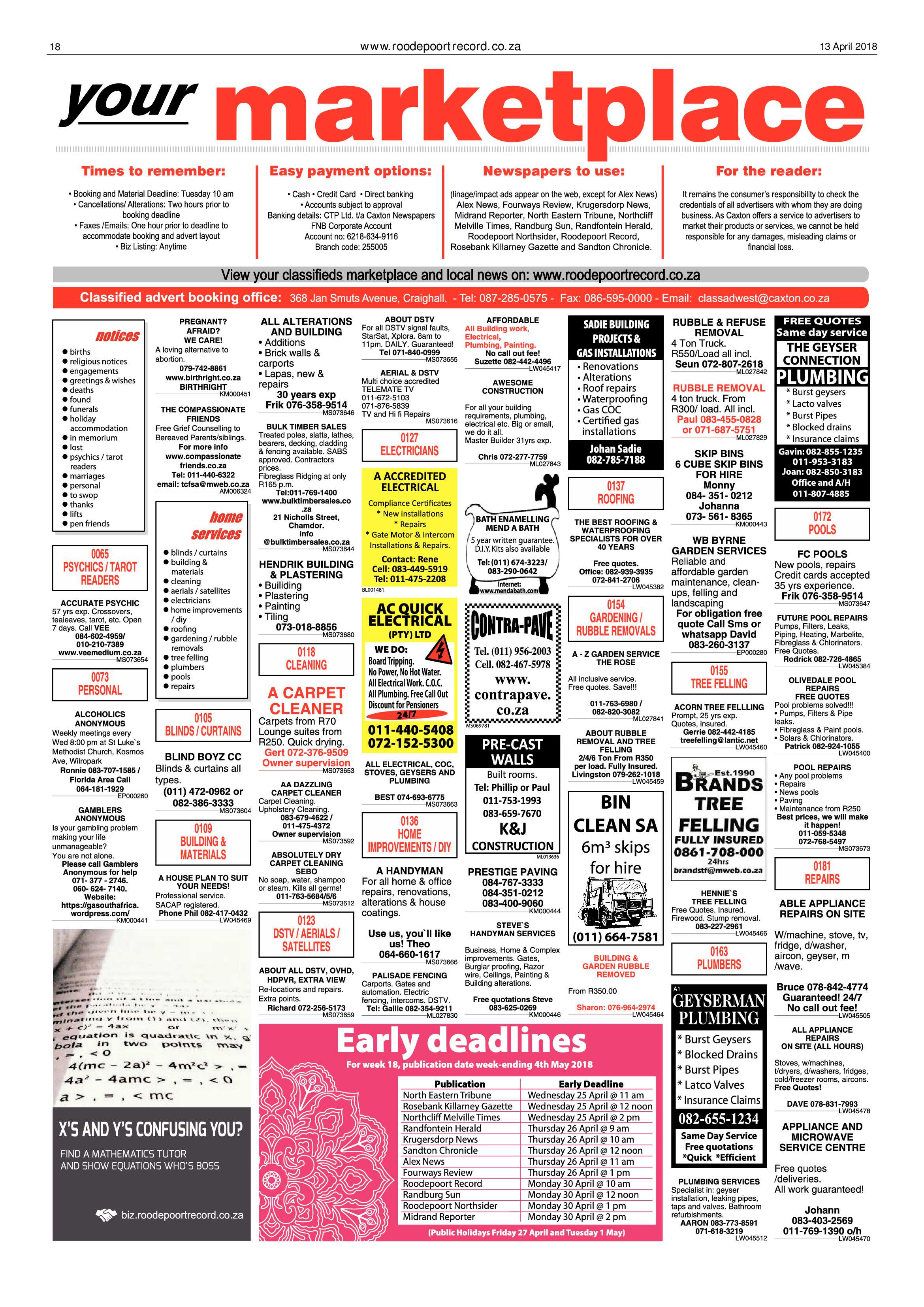 Roodepoort Record 13 April 2018 page 18