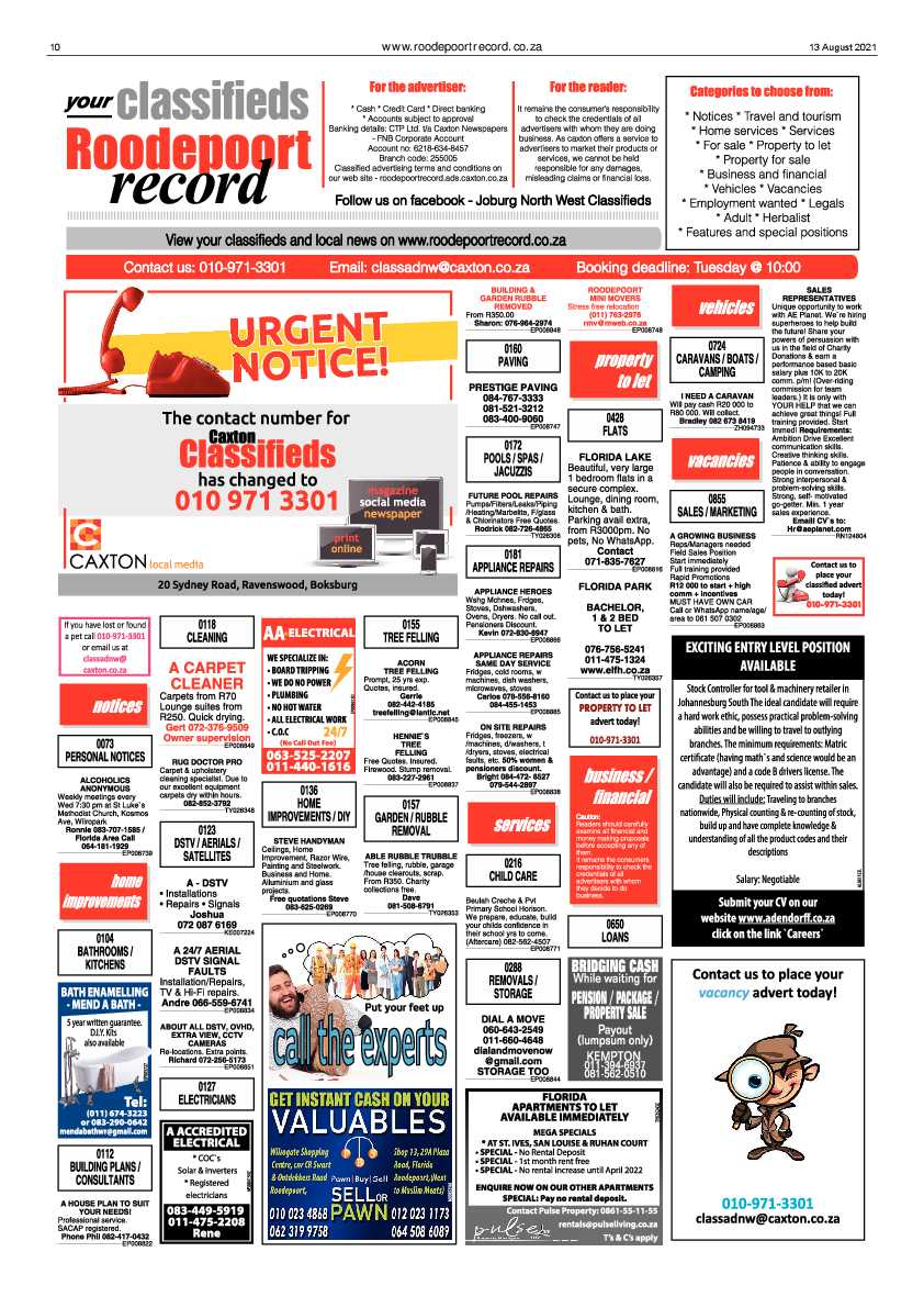 Roodepoort Record 13 August 2021 page 10