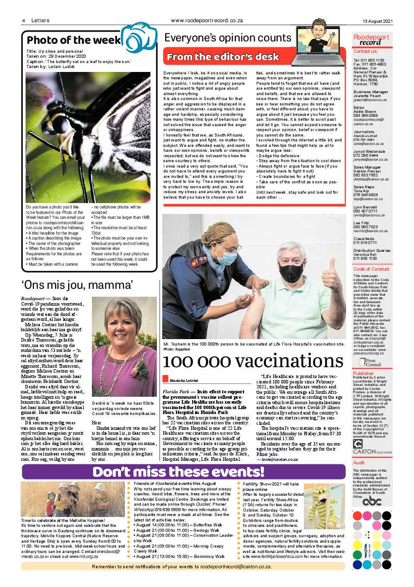 Roodepoort Record 13 August 2021 page 4