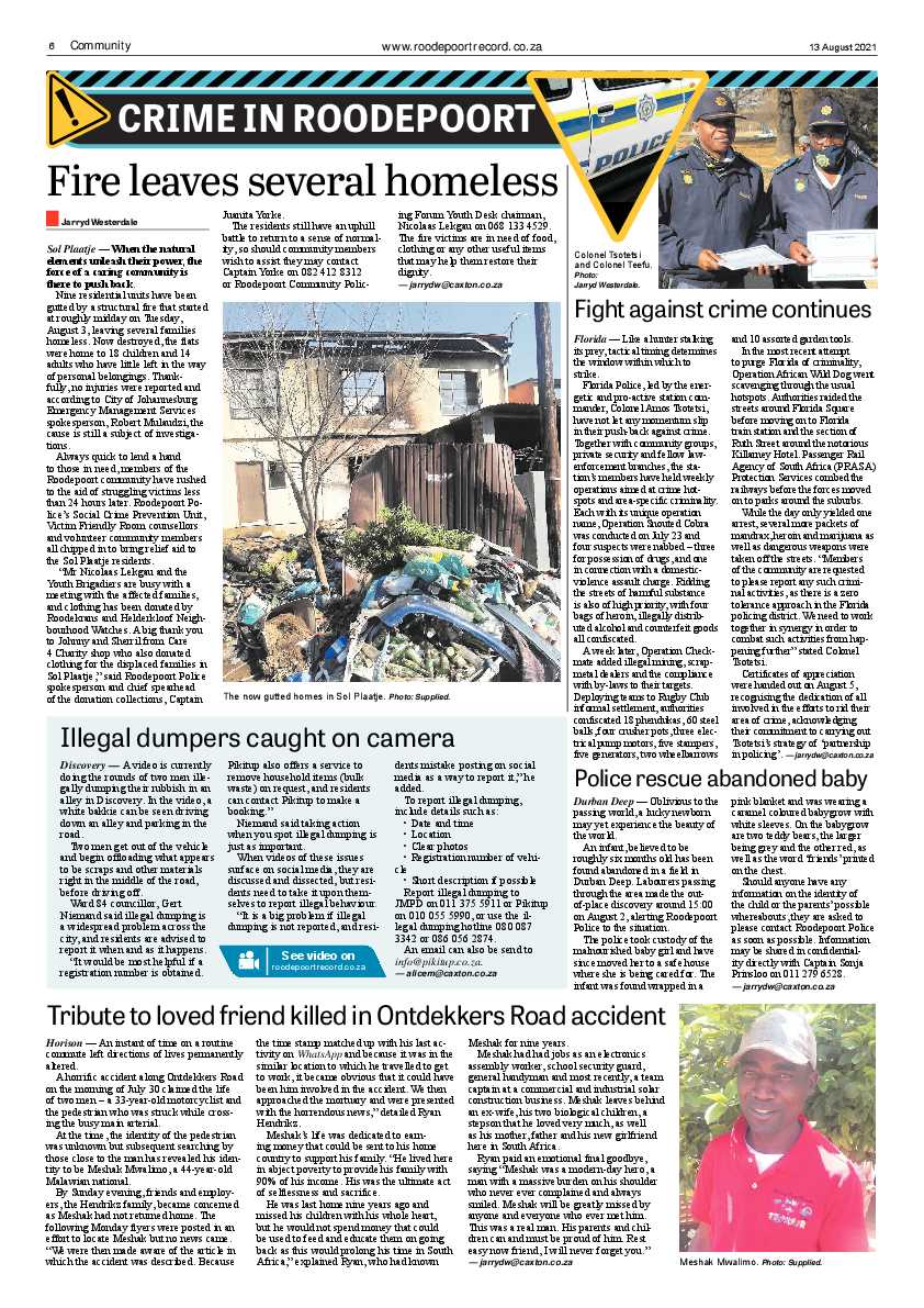 Roodepoort Record 13 August 2021 page 6
