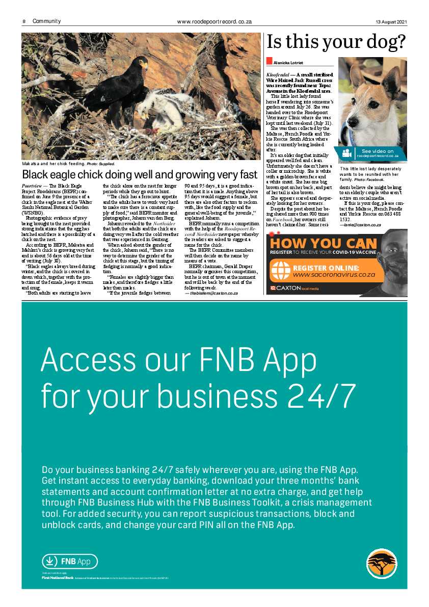 Roodepoort Record 13 August 2021 page 8