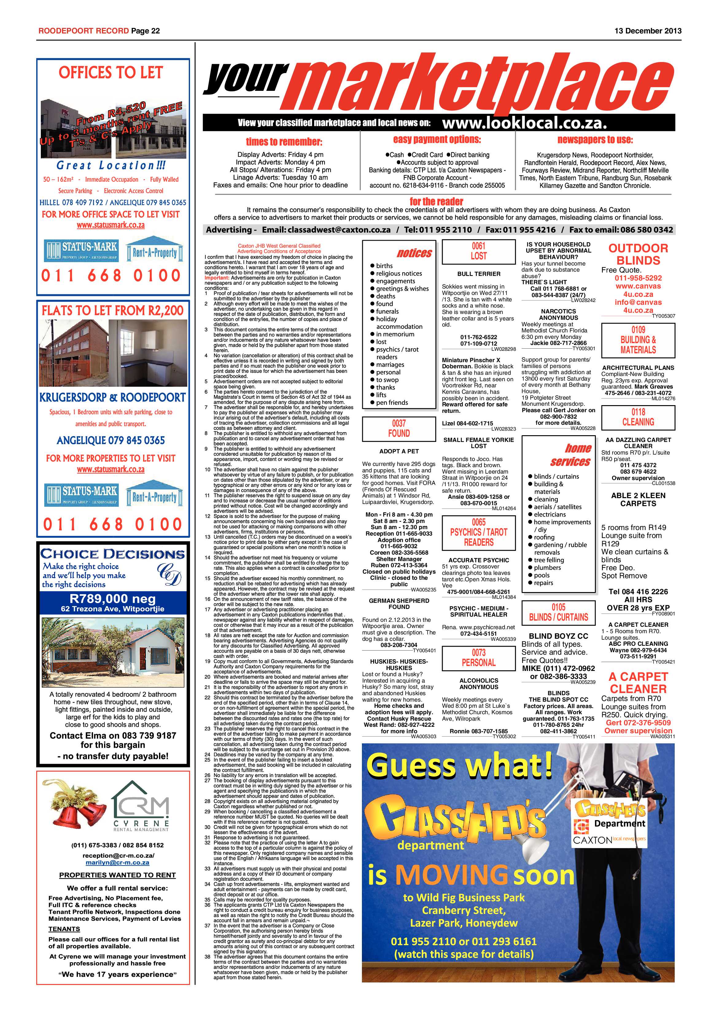 Roodepoort Record 13 December 2013 page 22