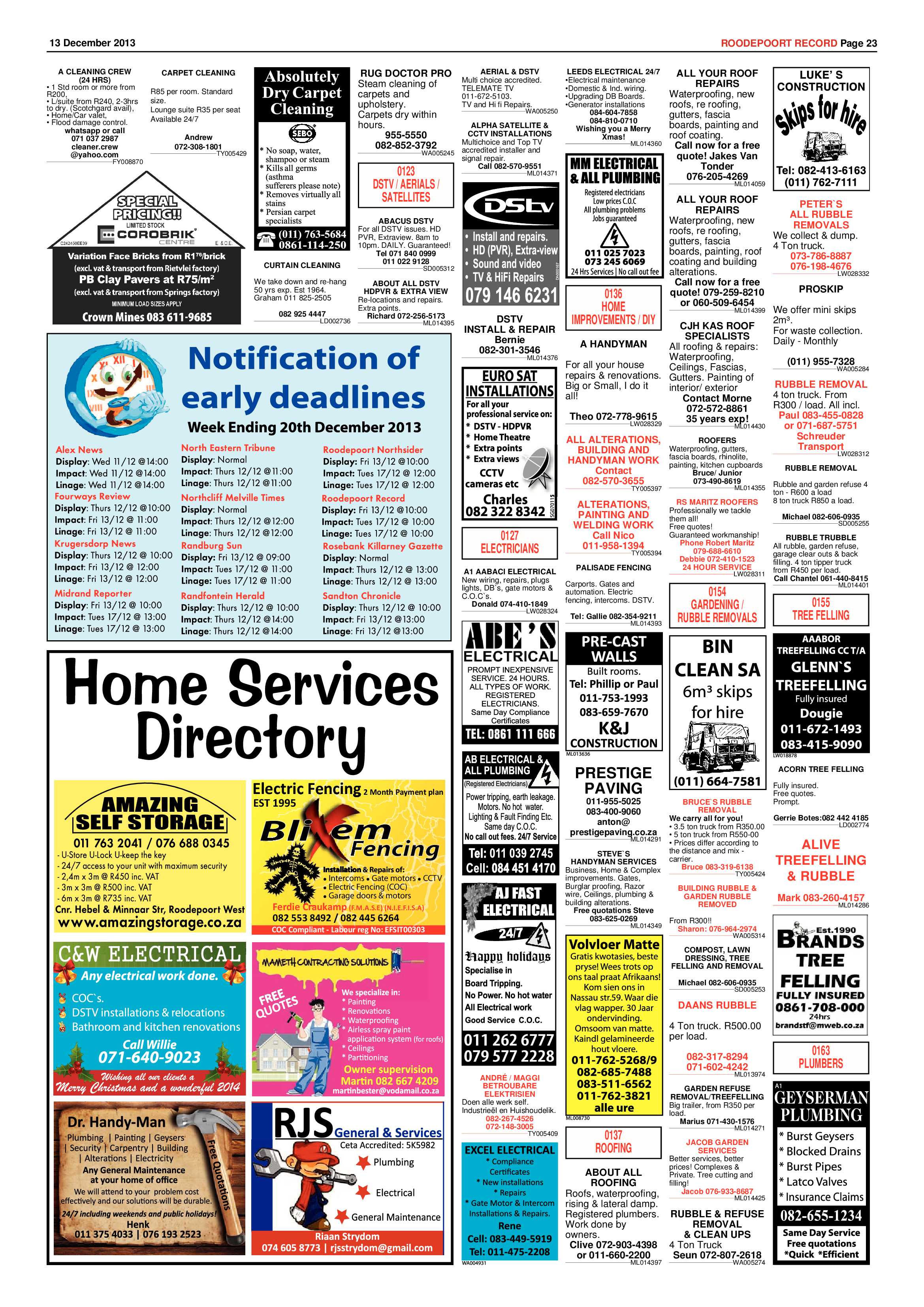 Roodepoort Record 13 December 2013 page 23