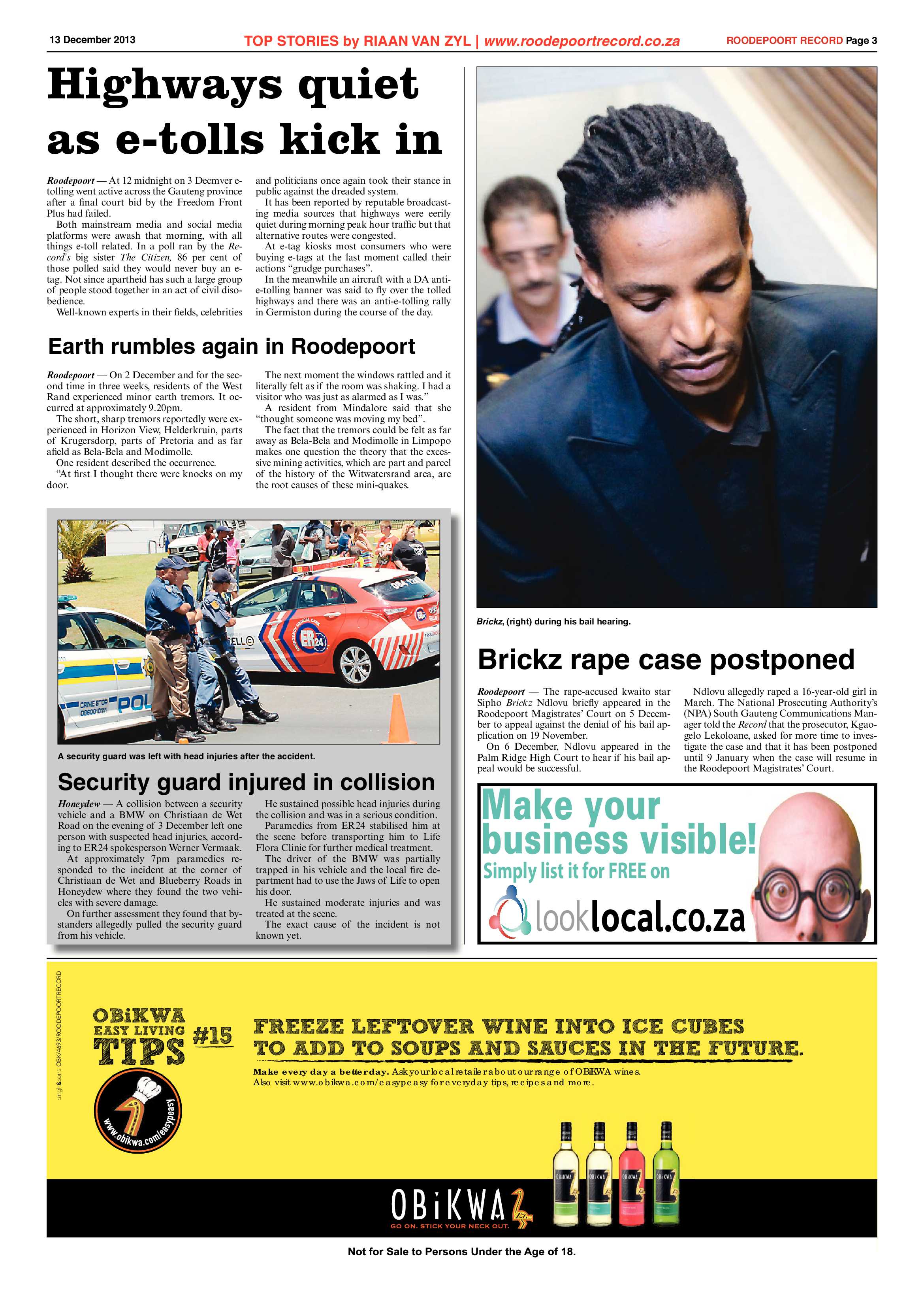 Roodepoort Record 13 December 2013 page 3