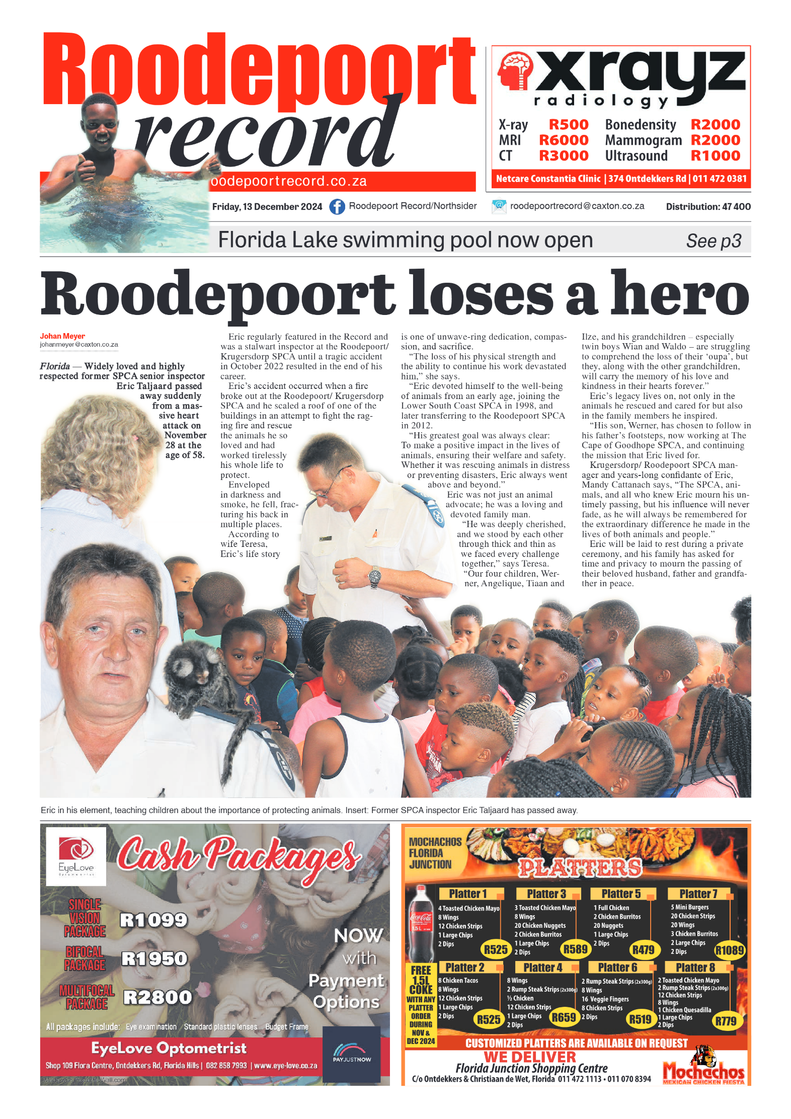 Roodepoort Record 13 December 2024 page 1