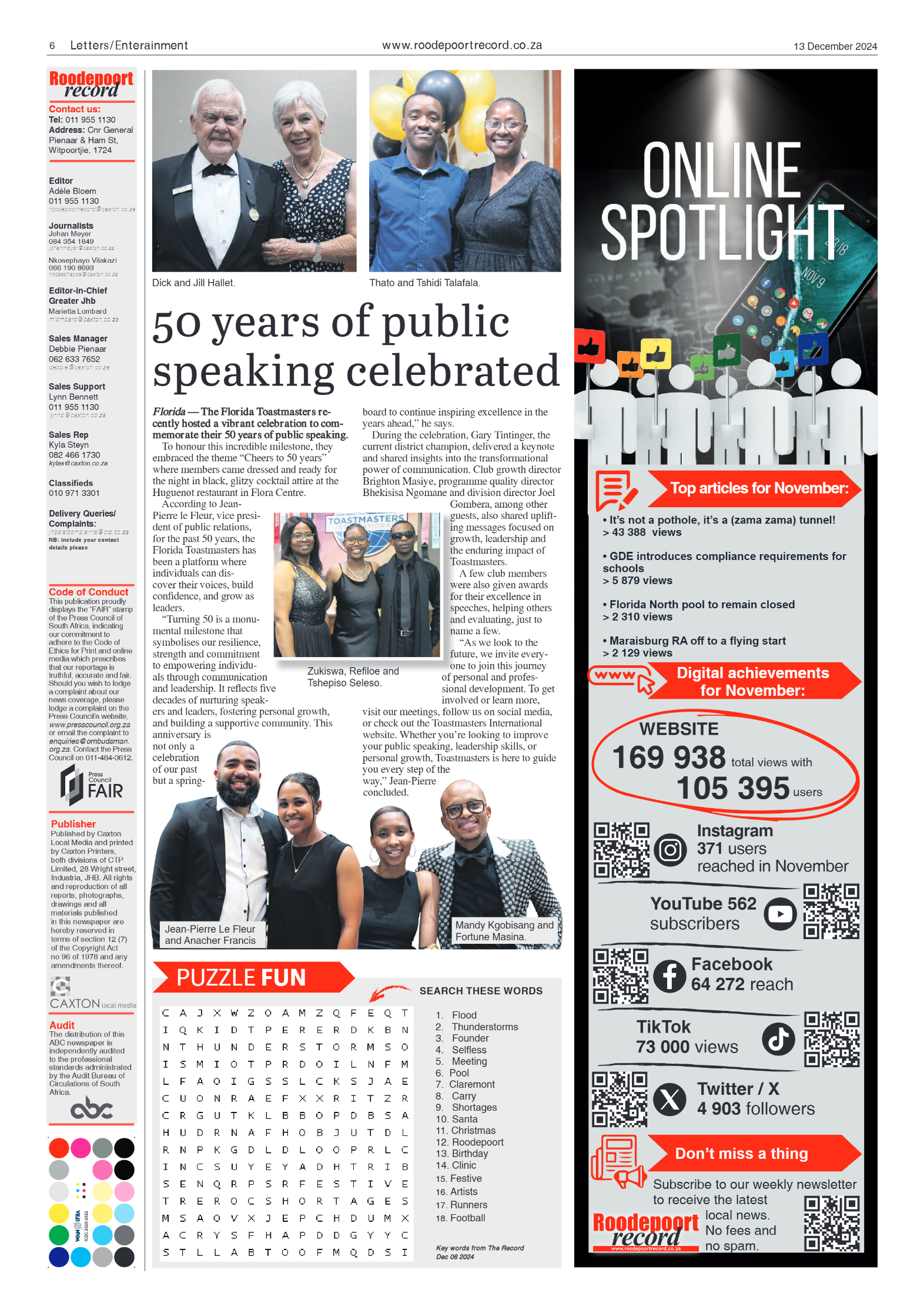 Roodepoort Record 13 December 2024 page 6