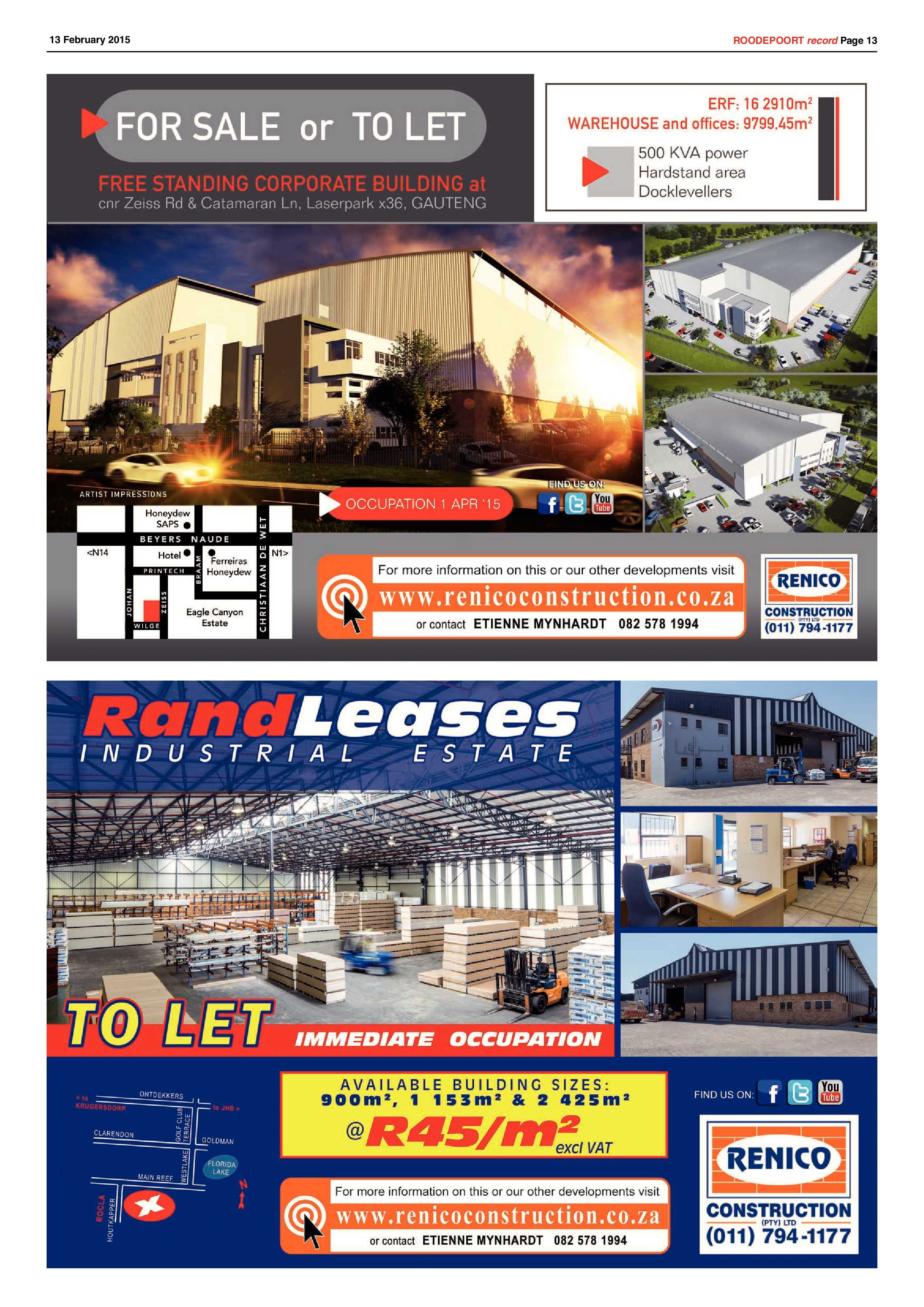 Roodepoort Record 13 February 2015 page 13