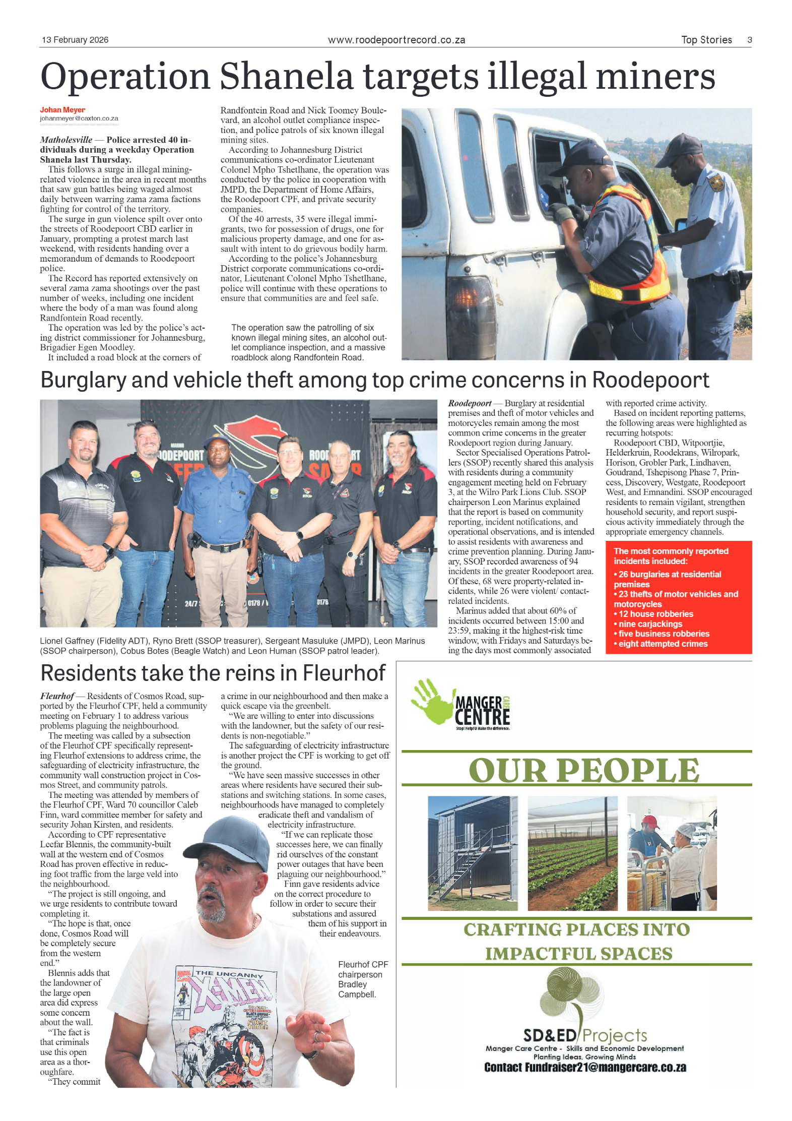 Roodepoort Record 13 February 2026 page 3