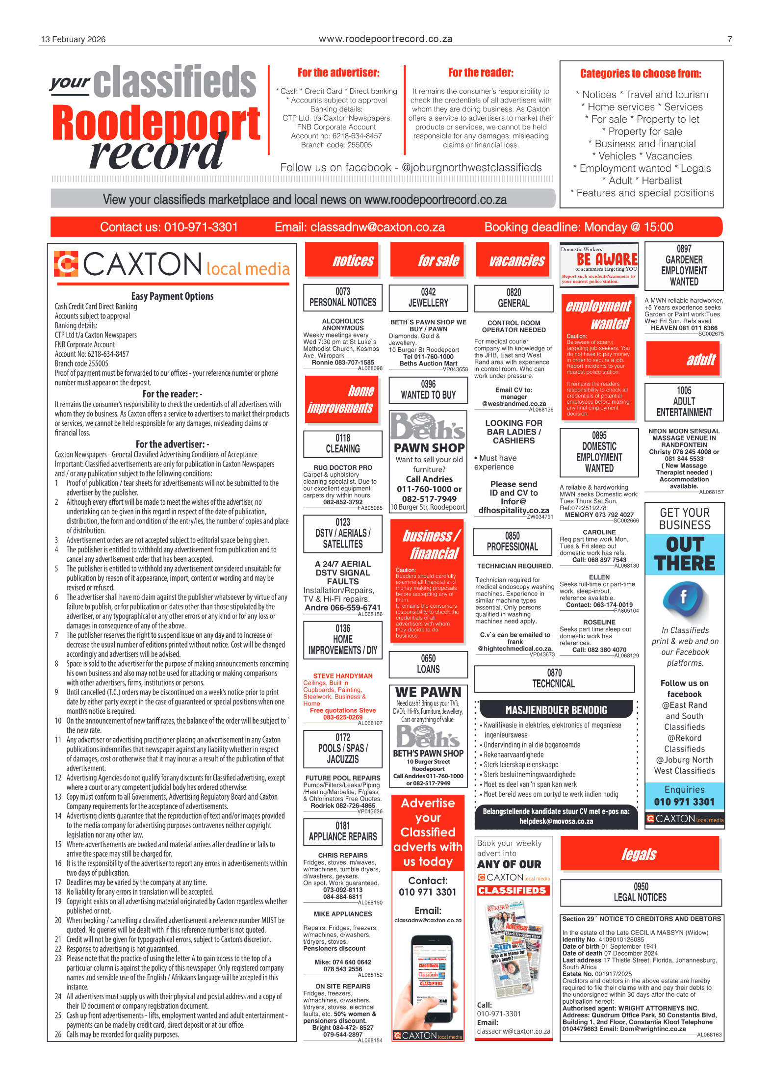 Roodepoort Record 13 February 2026 page 7