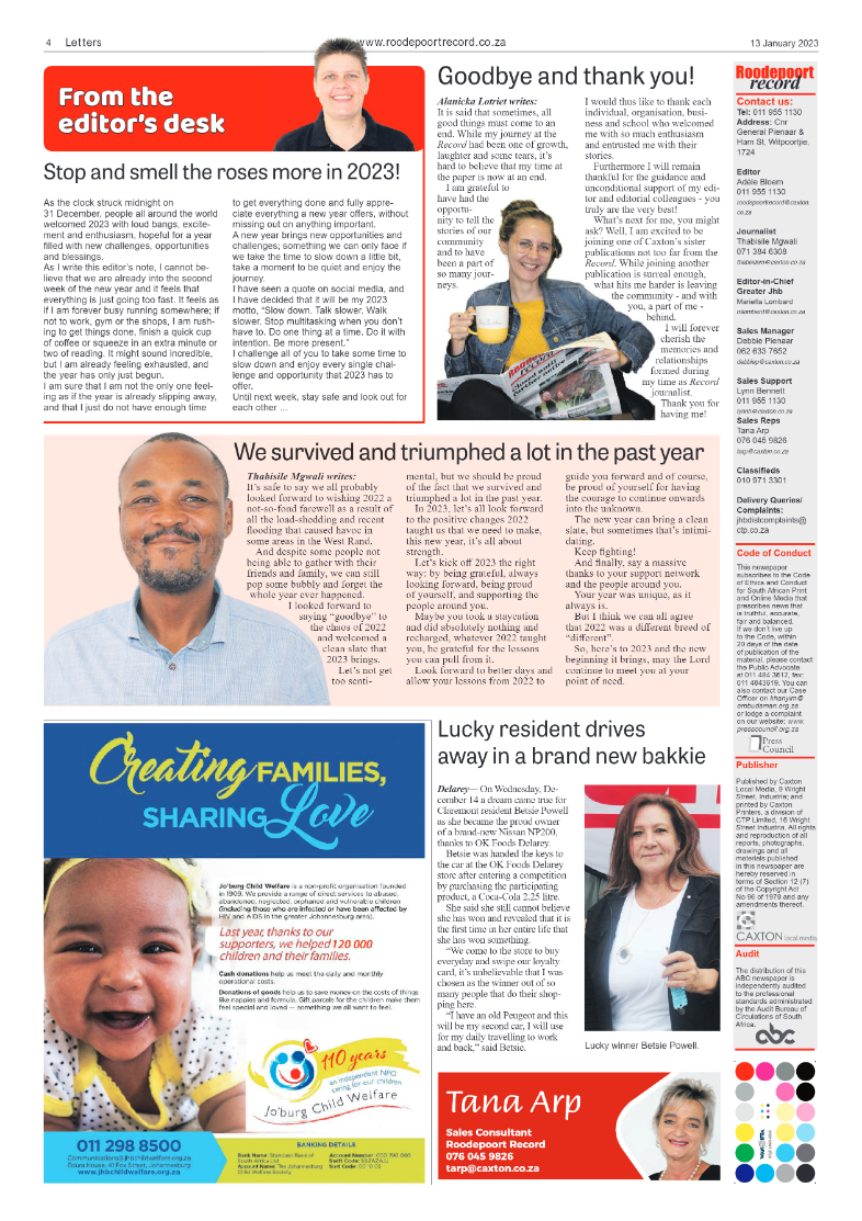 Roodepoort Record 13 January 2023 page 4