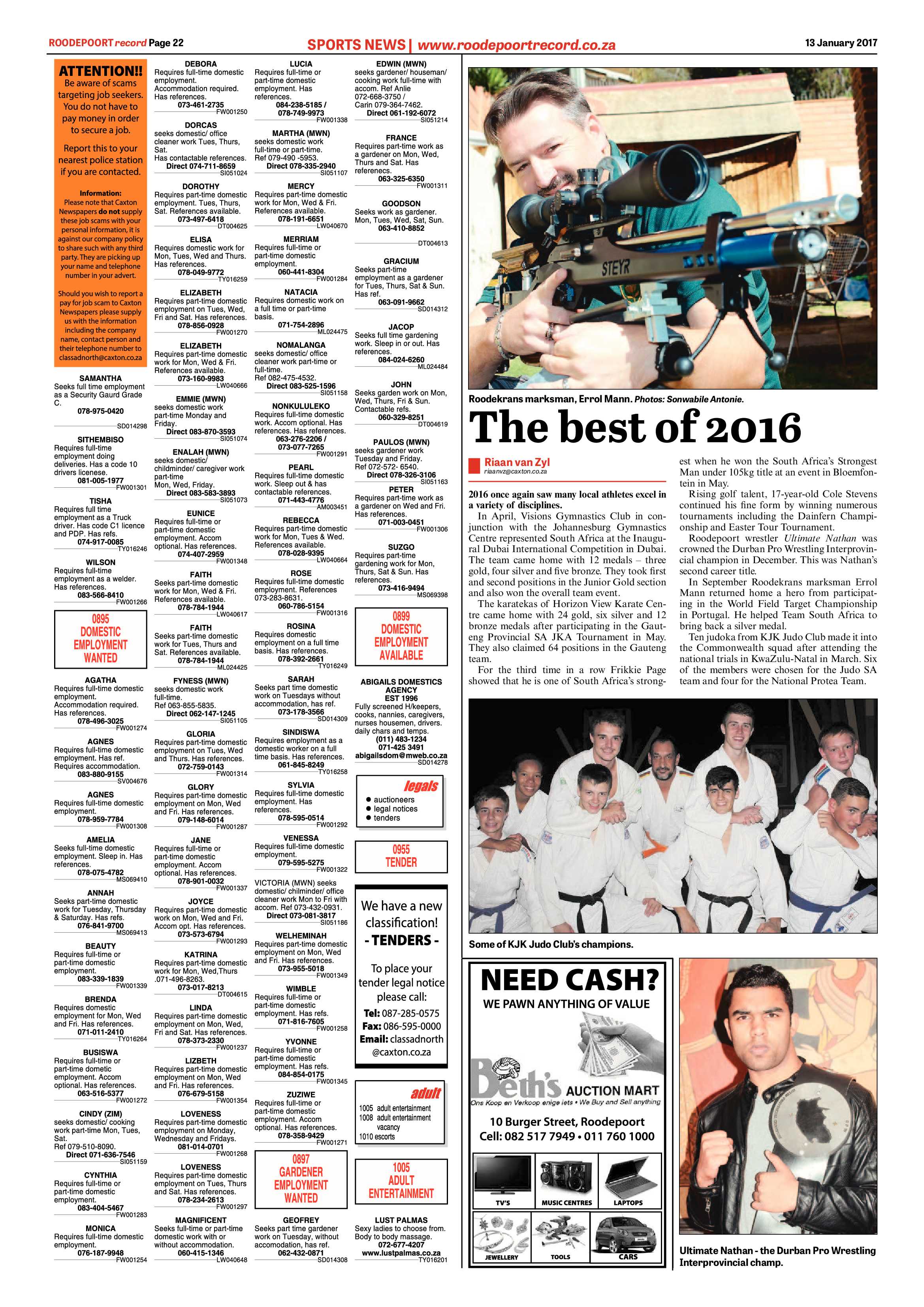 Roodepoort Record 13 January 2017 page 22