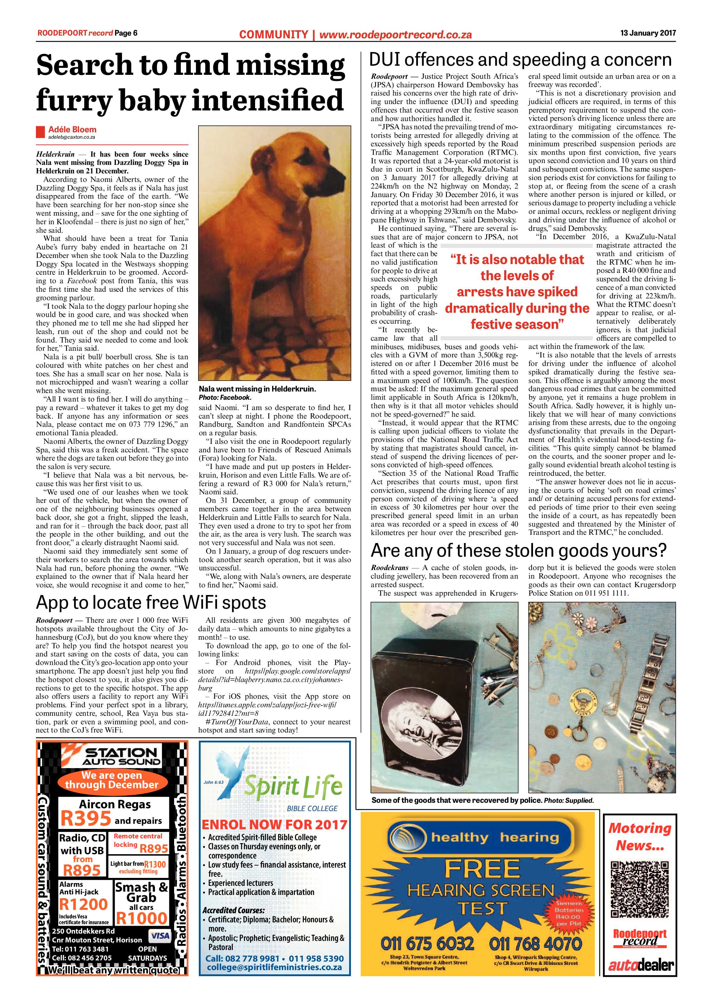 Roodepoort Record 13 January 2017 page 6