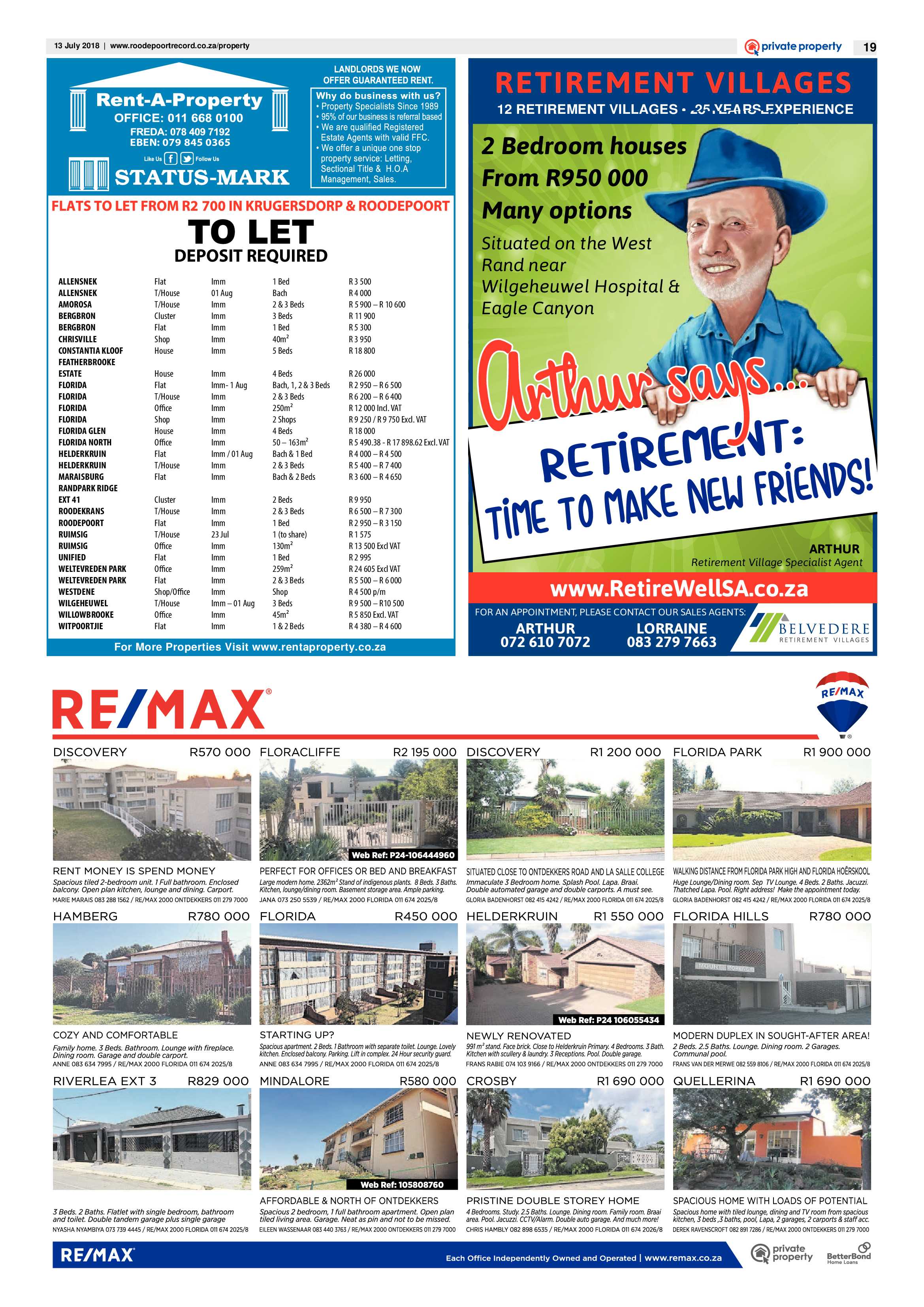 Roodepoort Record 13 July 2018 page 19