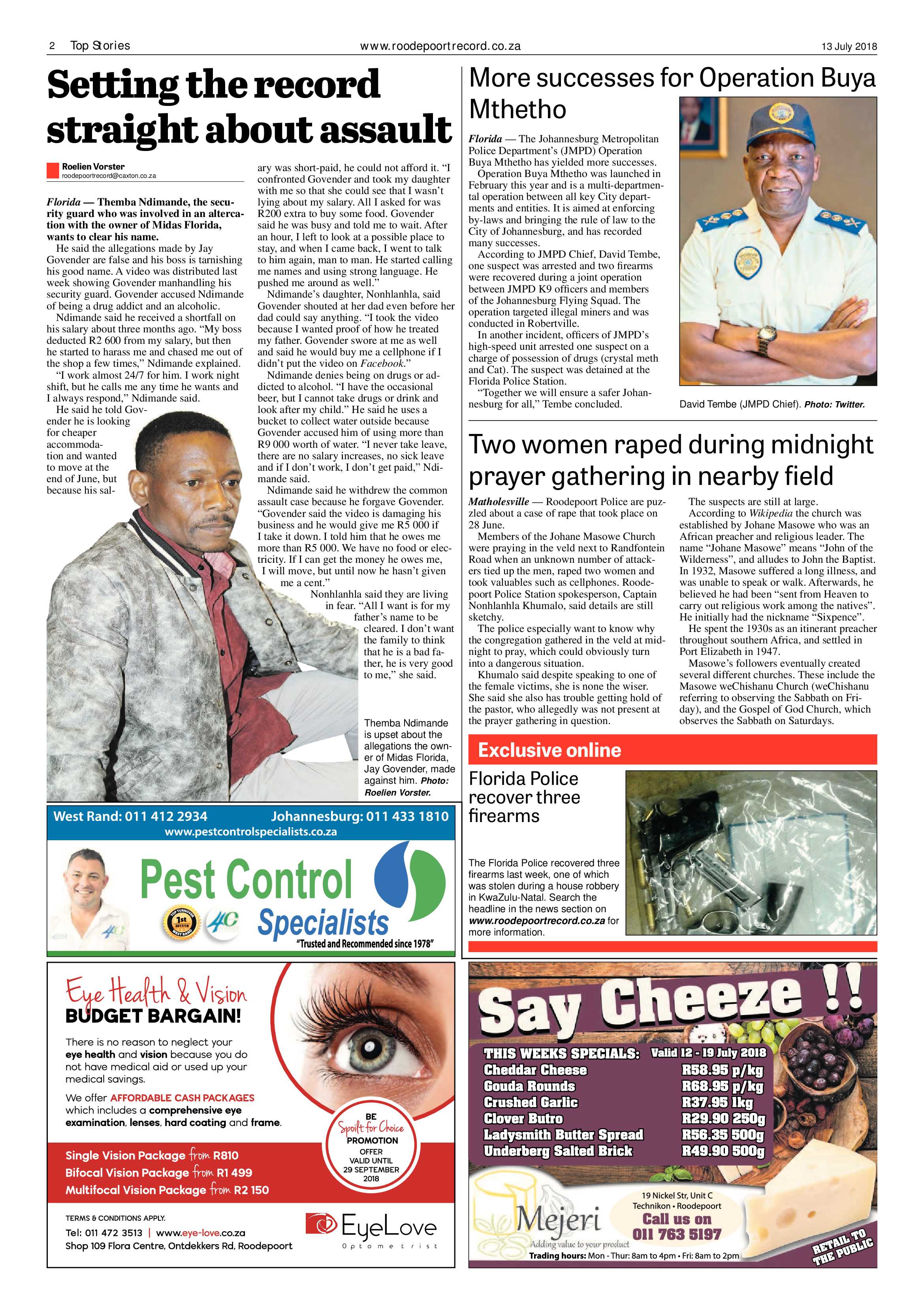 Roodepoort Record 13 July 2018 page 2
