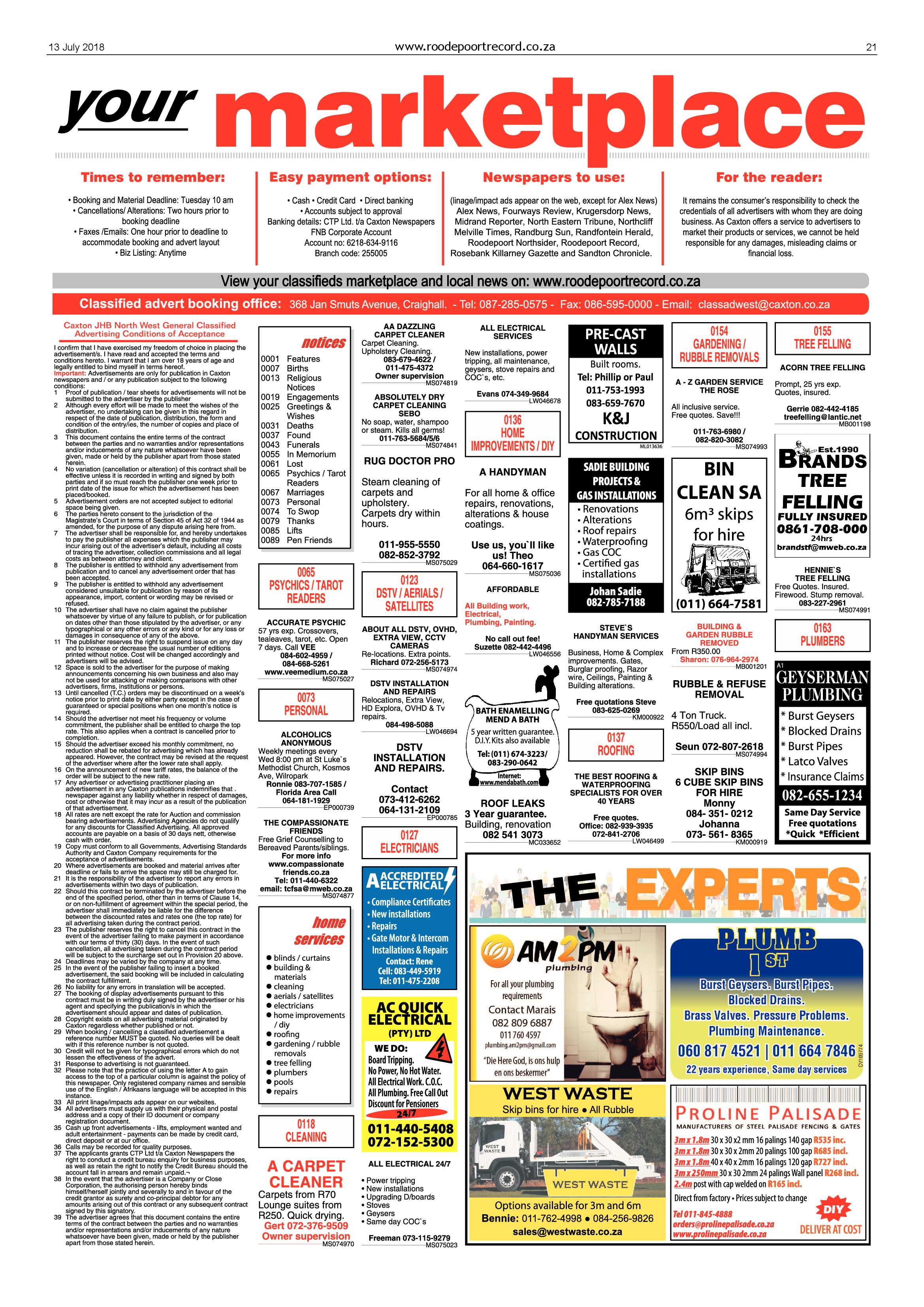 Roodepoort Record 13 July 2018 page 21