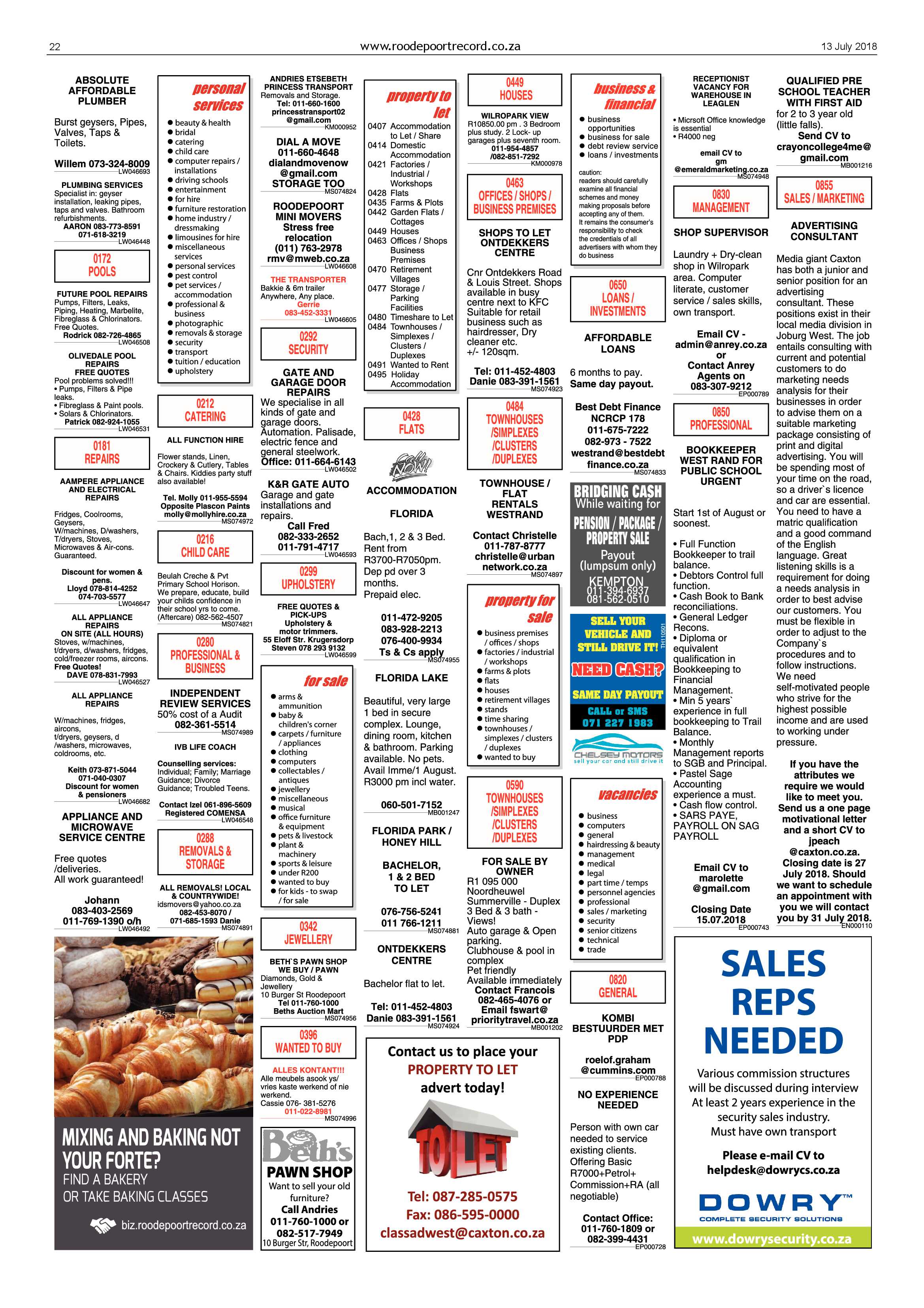 Roodepoort Record 13 July 2018 page 22