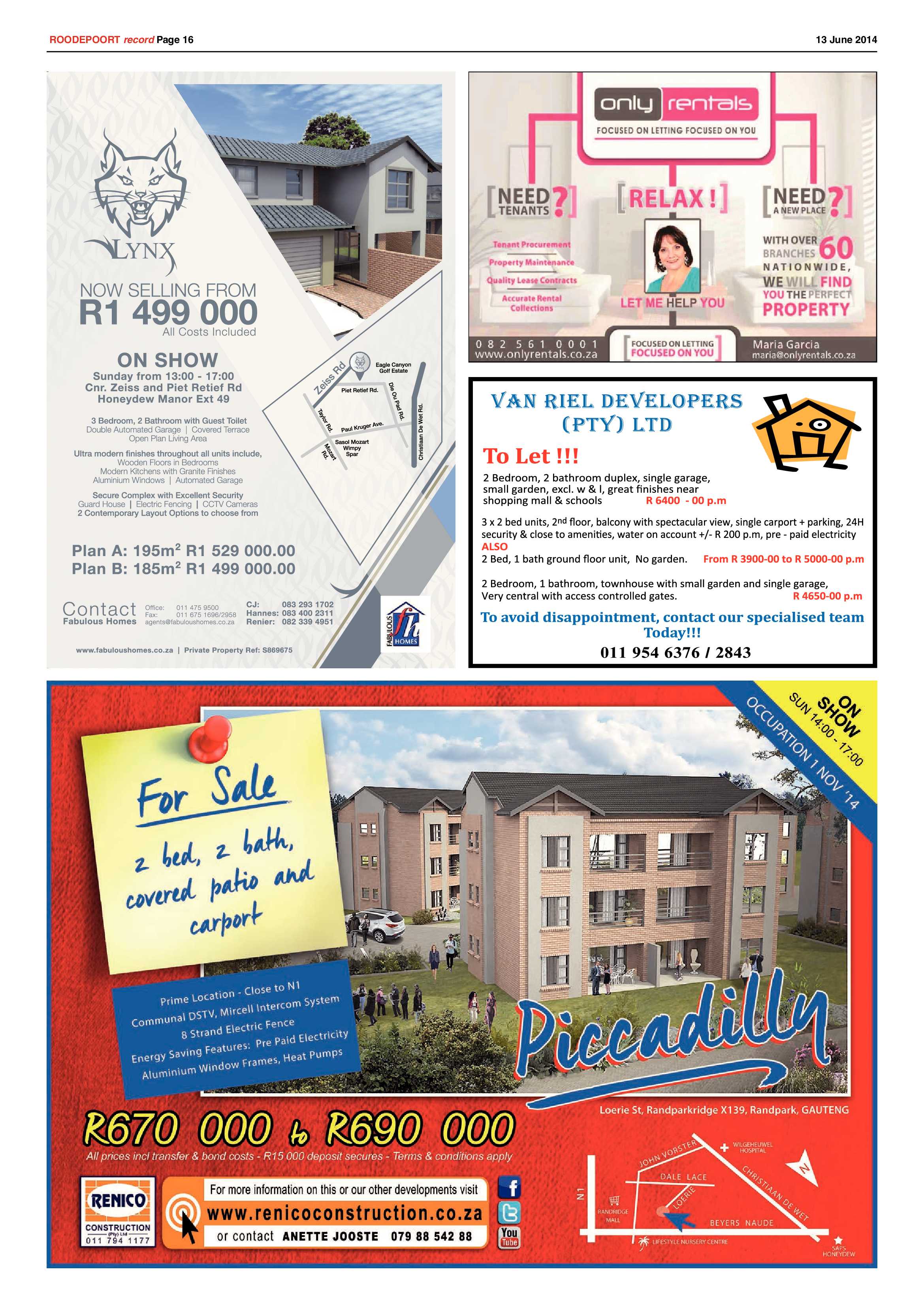 Roodepoort Record 13 June 2014 page 16