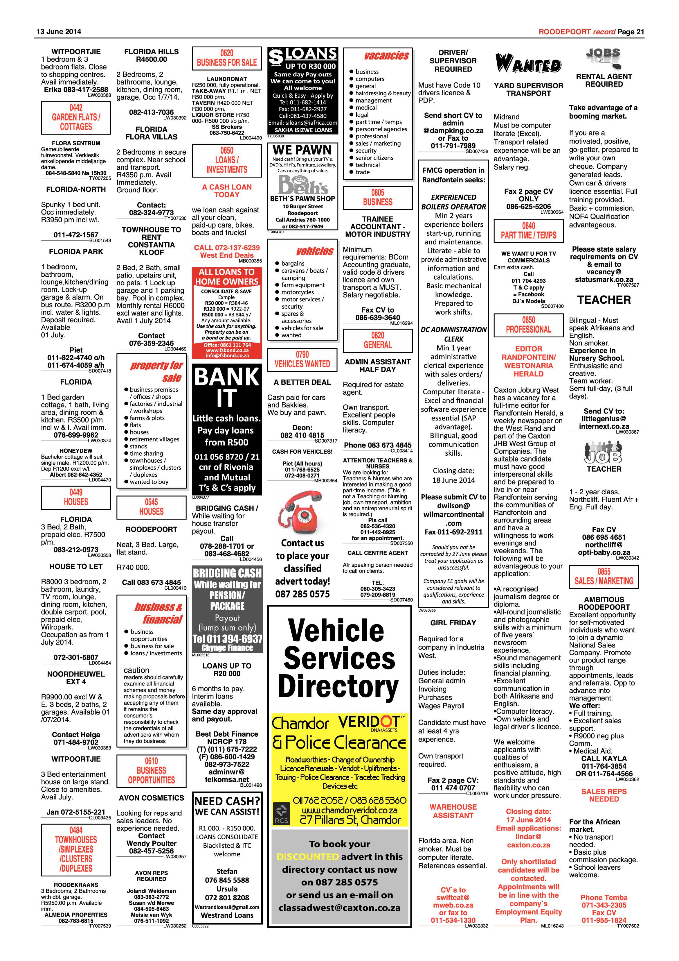 Roodepoort Record 13 June 2014 page 21