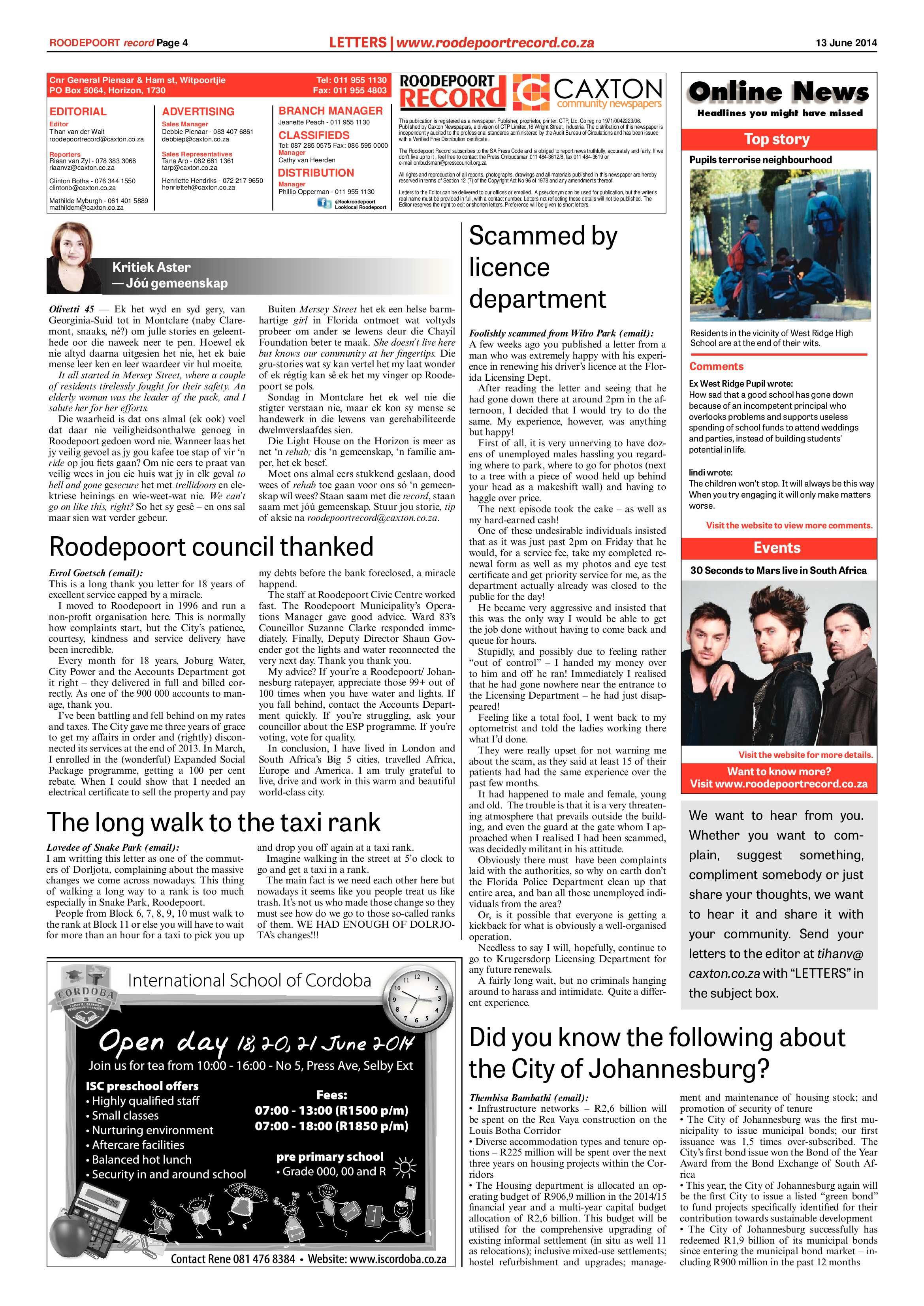 Roodepoort Record 13 June 2014 page 4