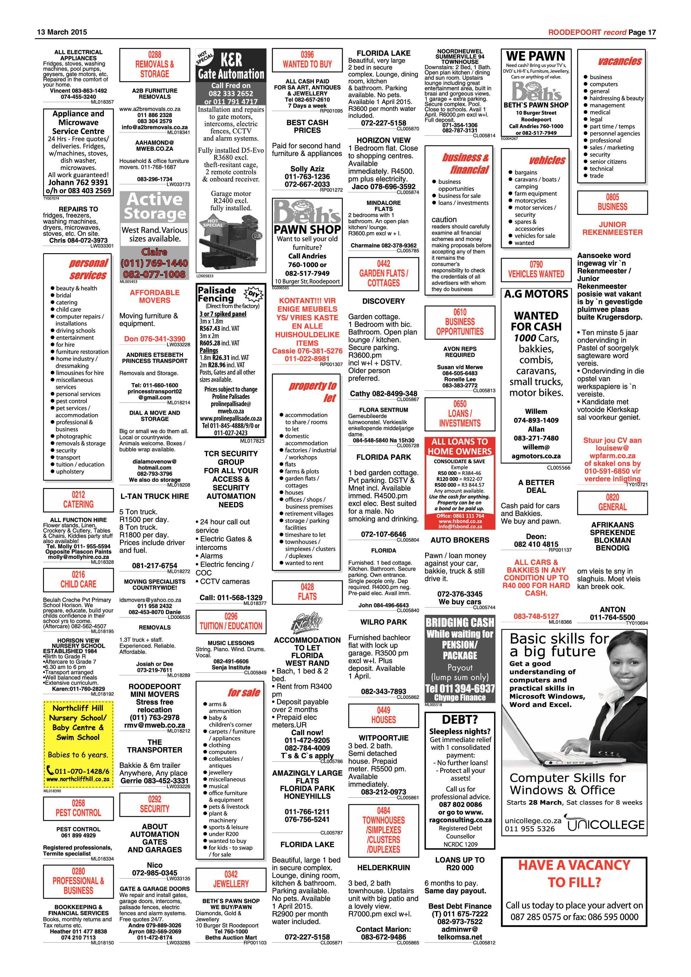 Roodepoort Record 13 March 2015 page 17