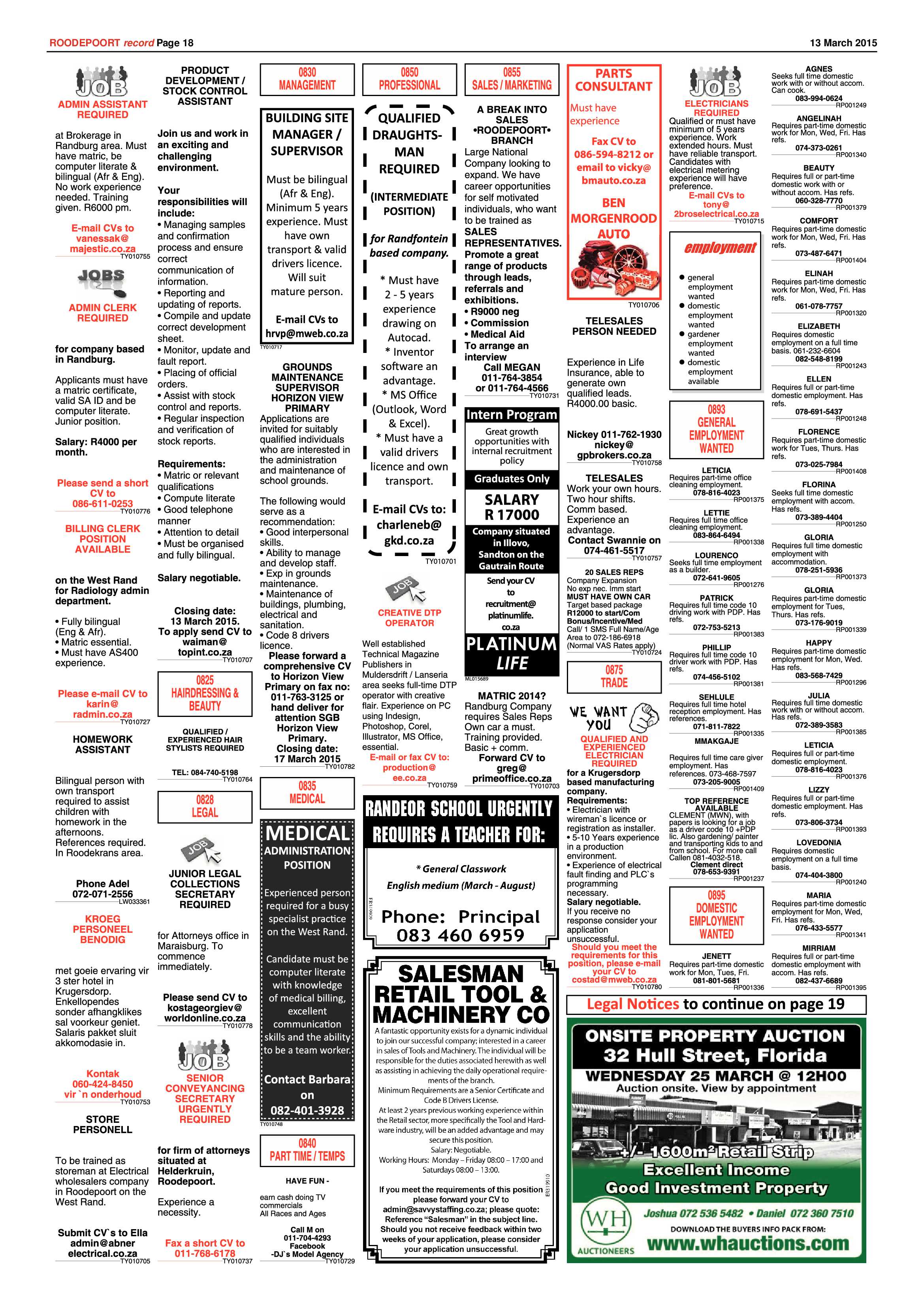 Roodepoort Record 13 March 2015 page 18