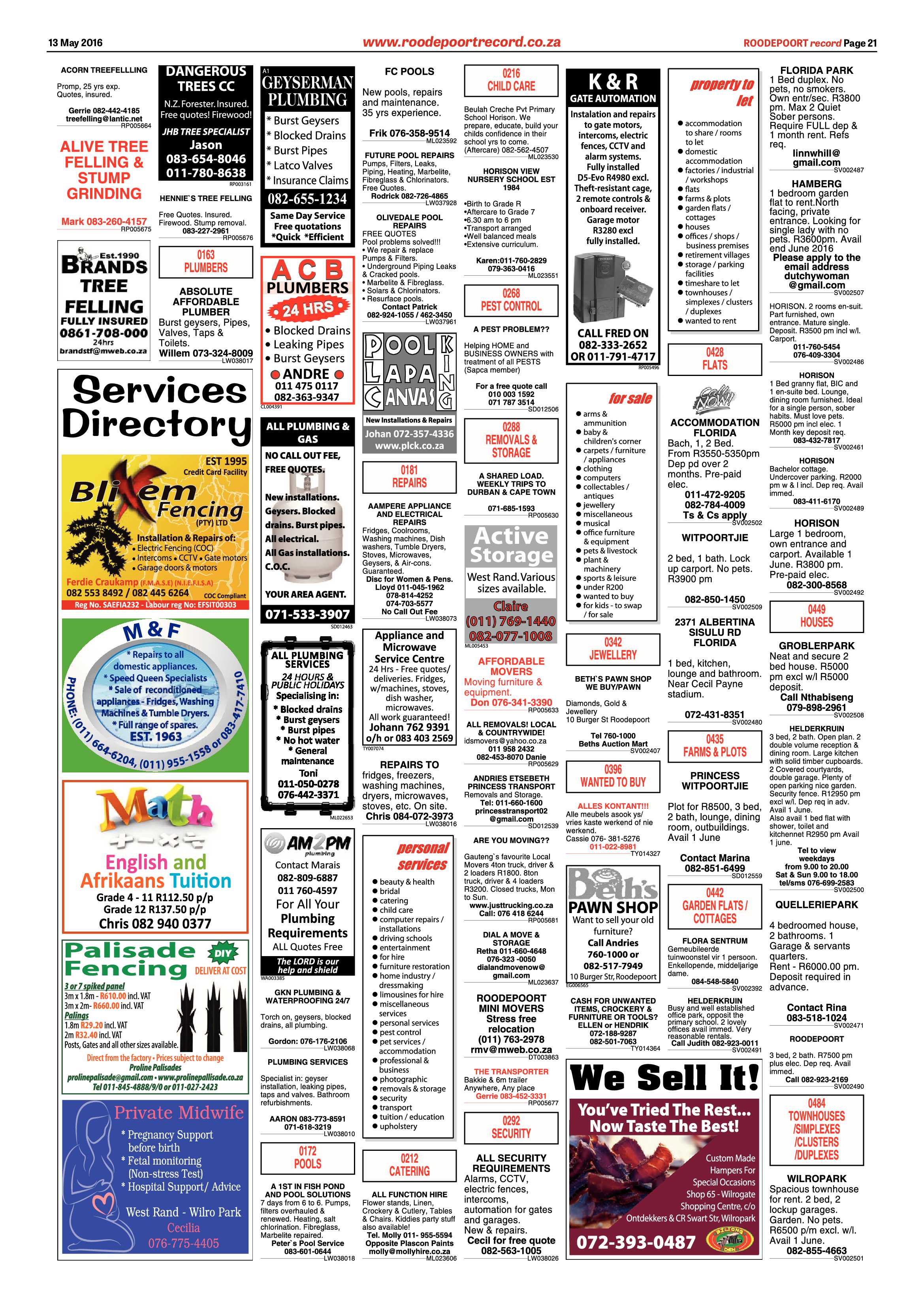 Roodepoort Record 13 May 2016 page 21