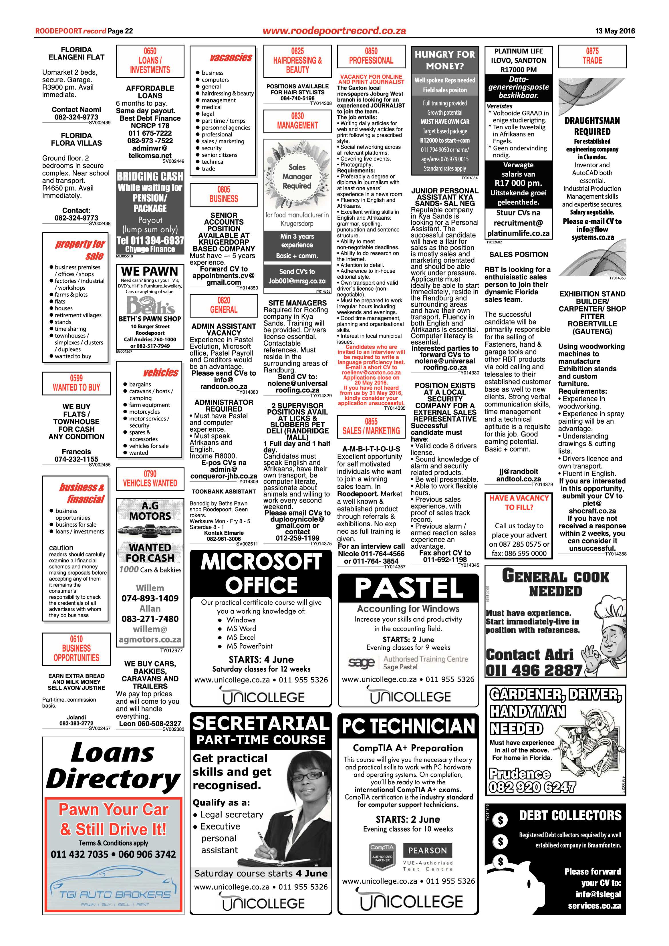 Roodepoort Record 13 May 2016 page 22