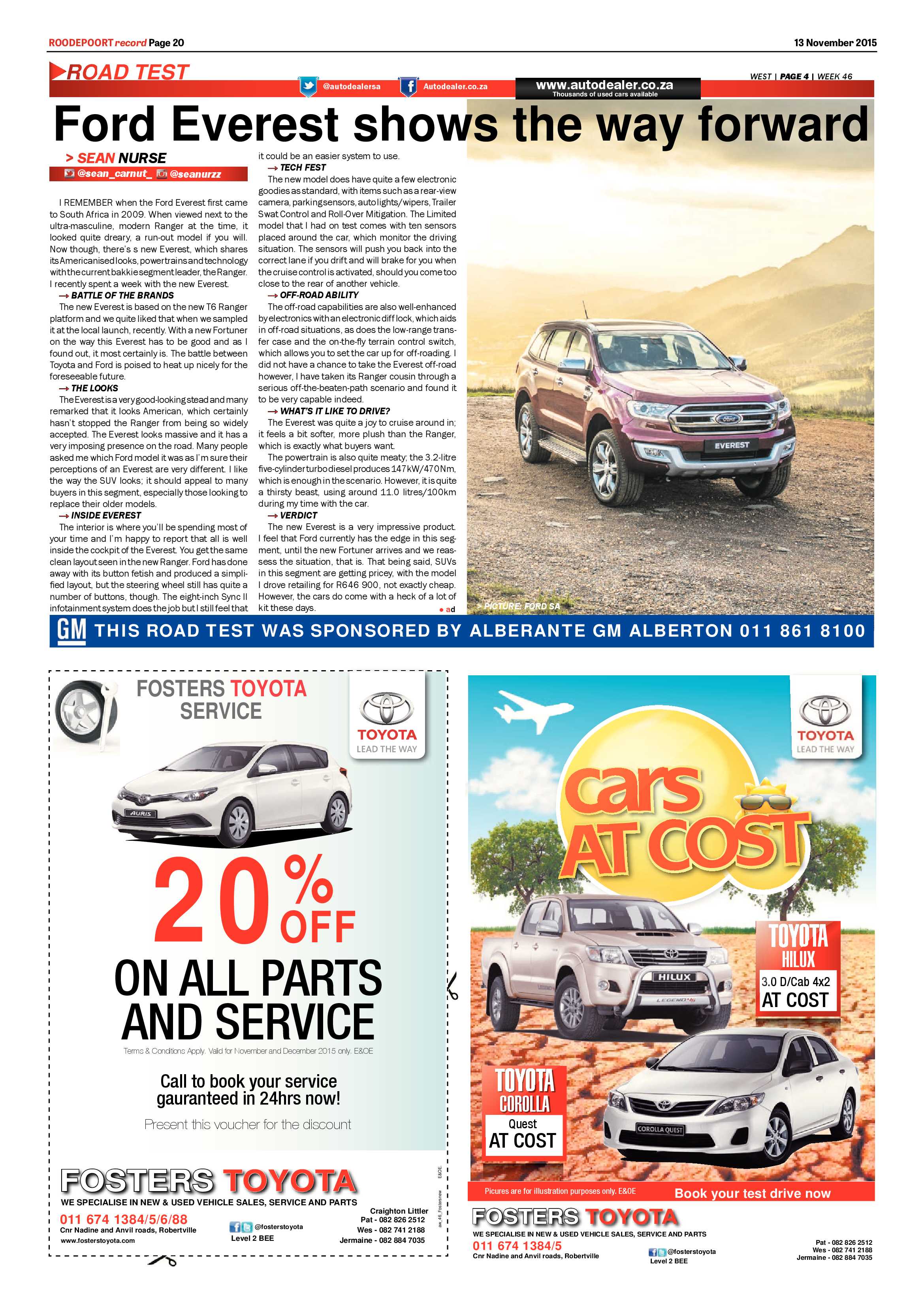 Roodepoort Record 13 November 2015 page 20