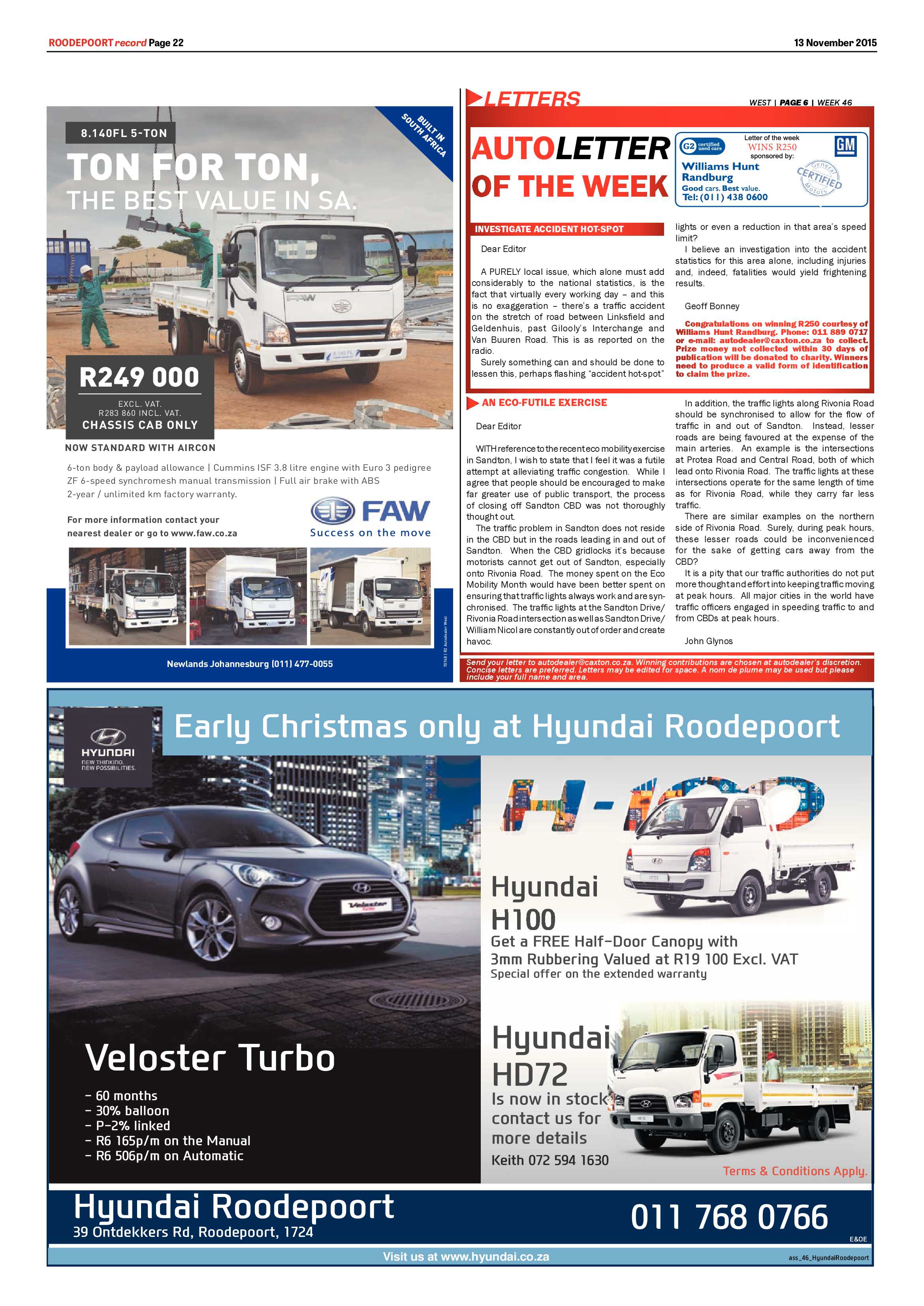 Roodepoort Record 13 November 2015 page 22