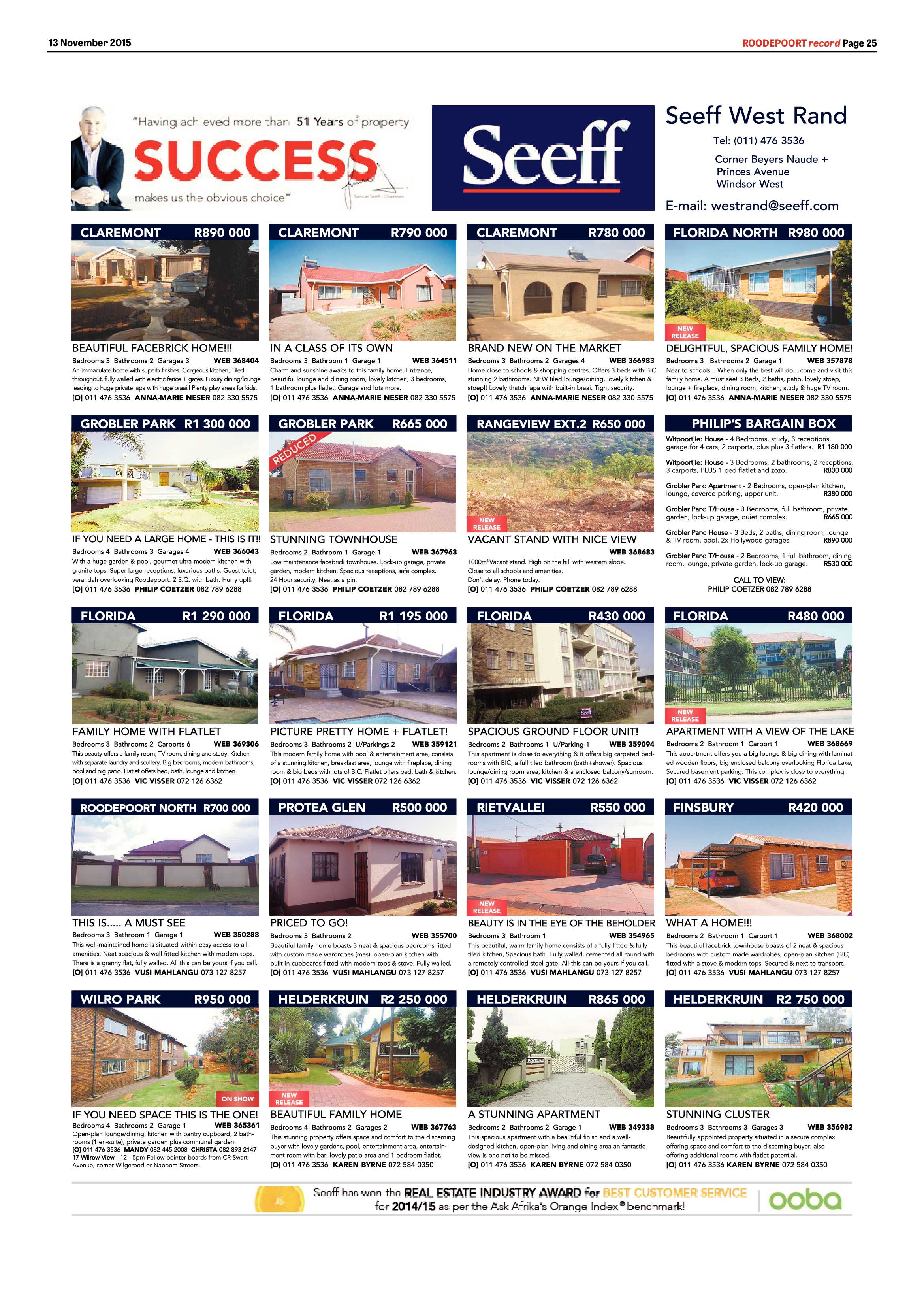 Roodepoort Record 13 November 2015 page 25