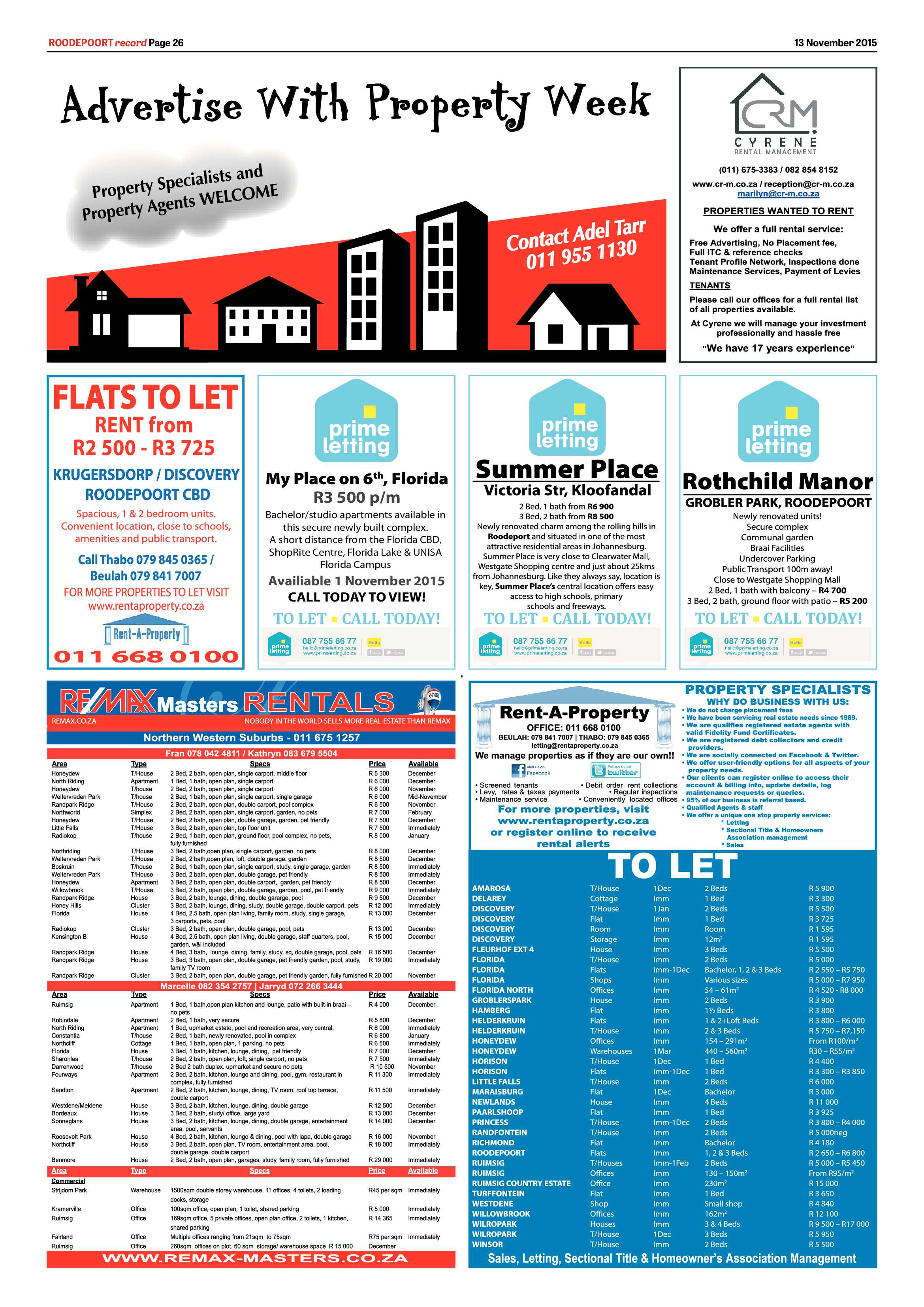 Roodepoort Record 13 November 2015 page 26