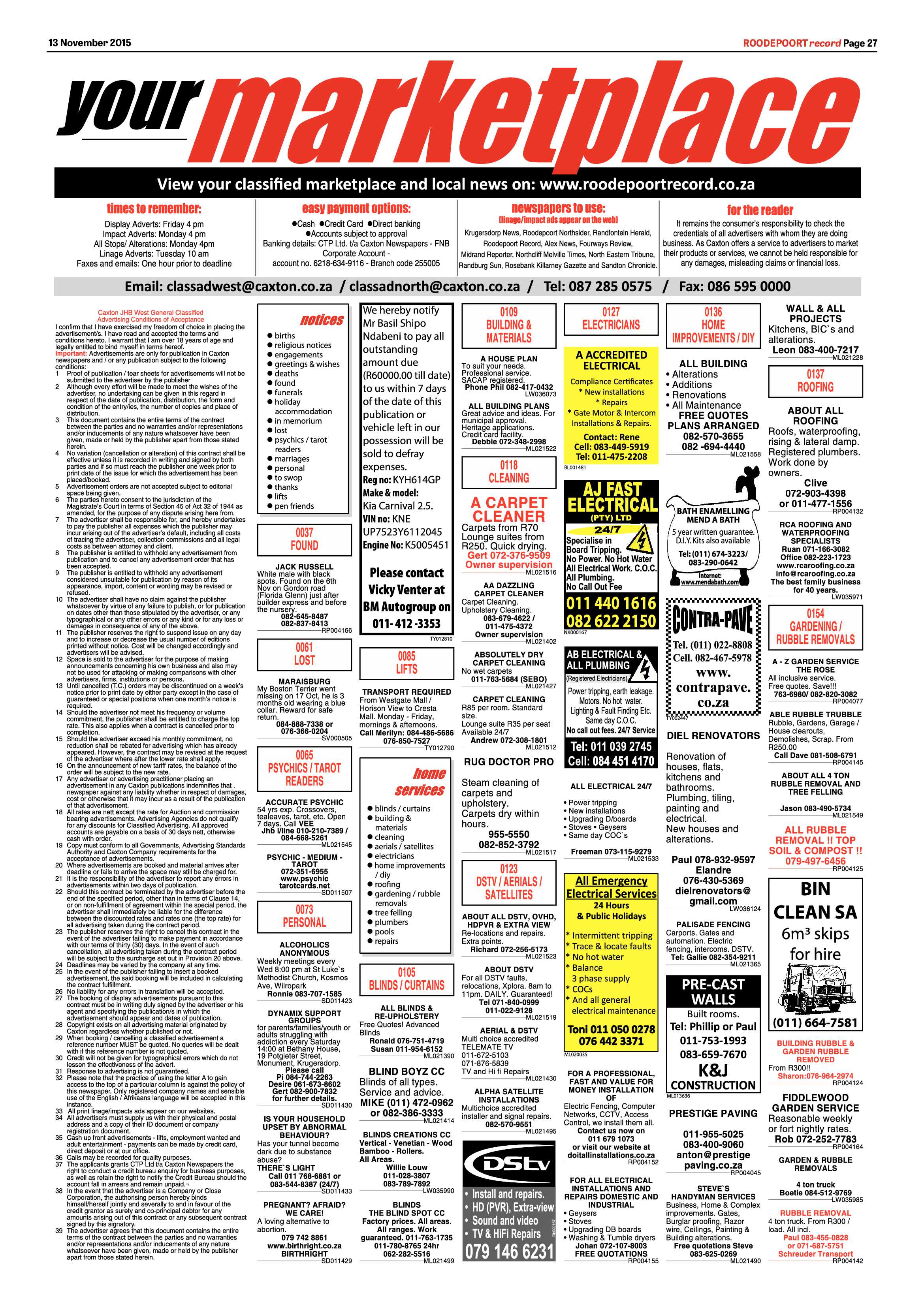 Roodepoort Record 13 November 2015 page 27