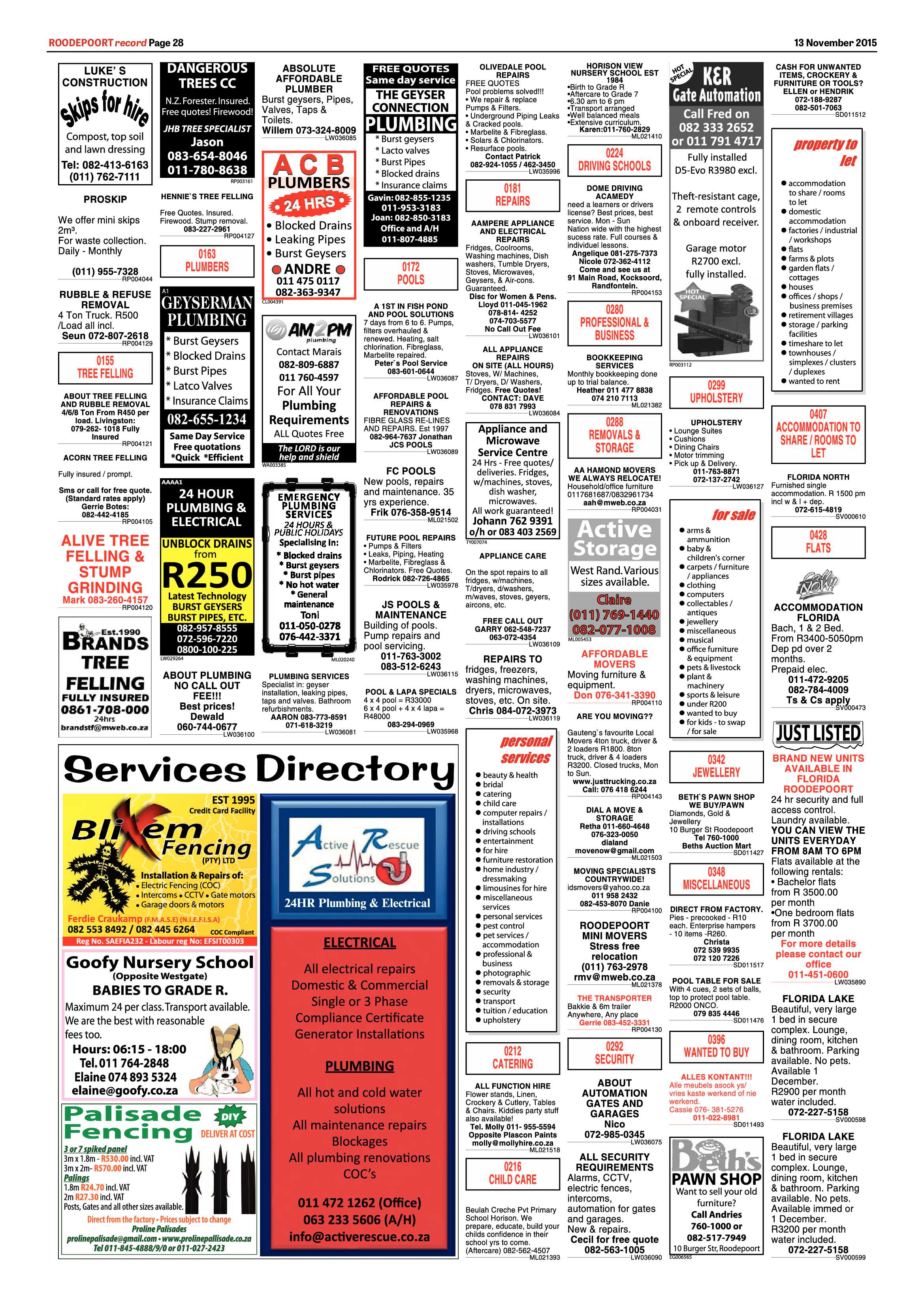 Roodepoort Record 13 November 2015 page 28