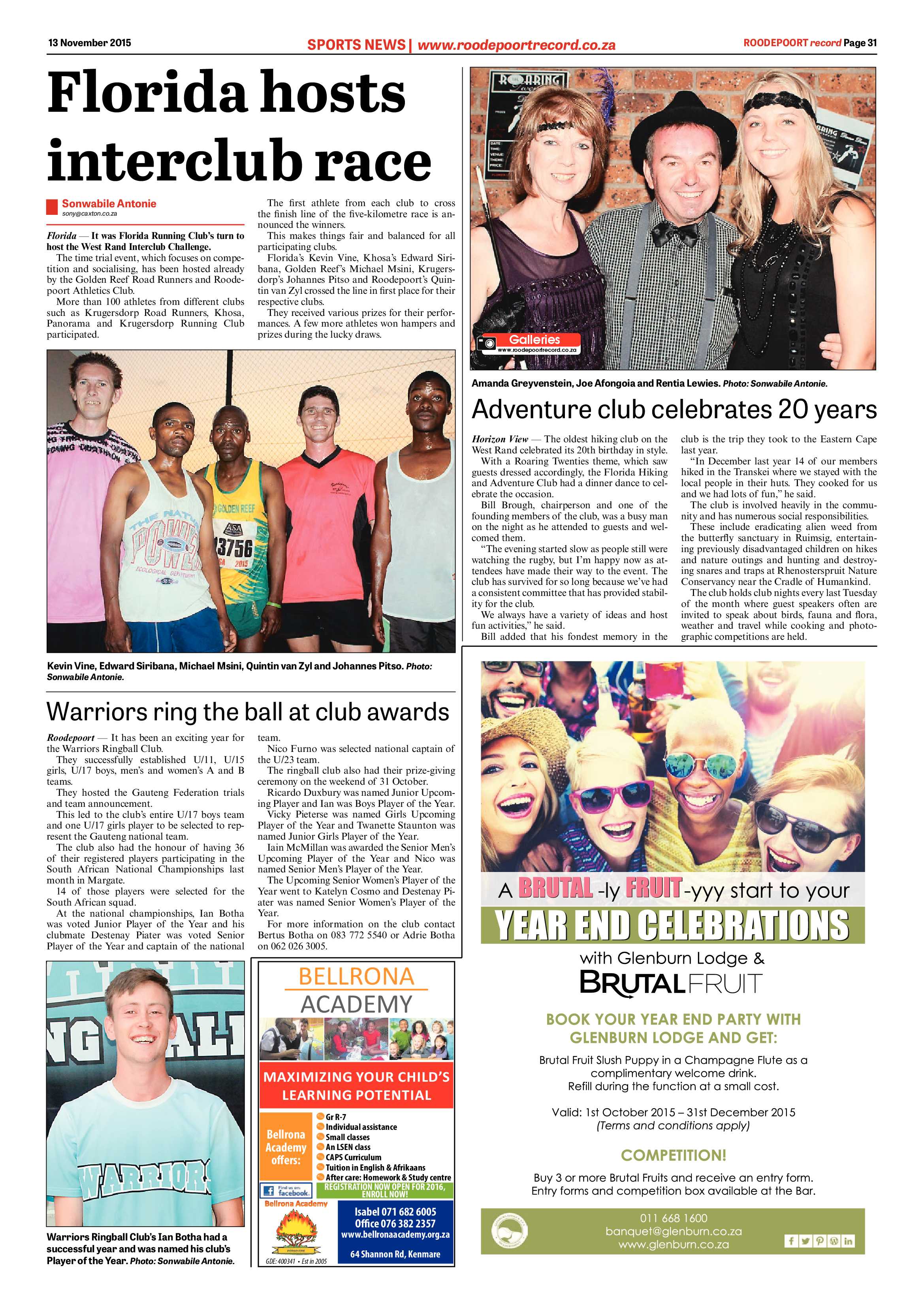 Roodepoort Record 13 November 2015 page 31