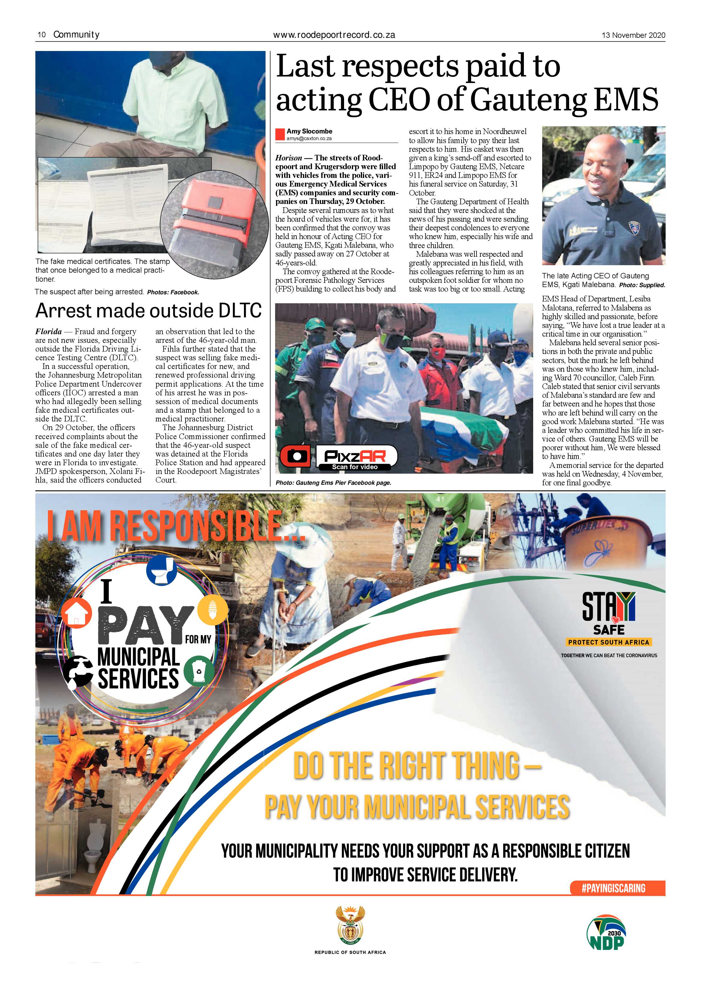 Roodepoort Record 13 November 2020 page 10