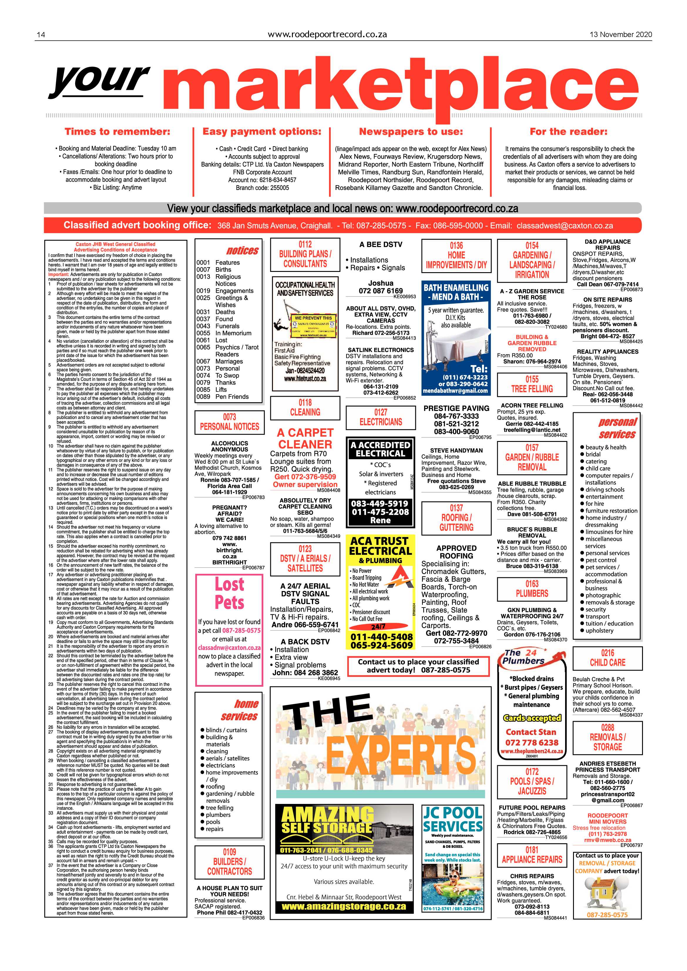 Roodepoort Record 13 November 2020 page 14